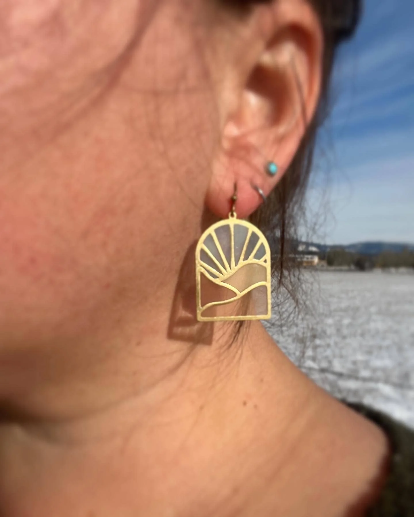 Landscapes // Stained Glass Resin Earrings - Image 2