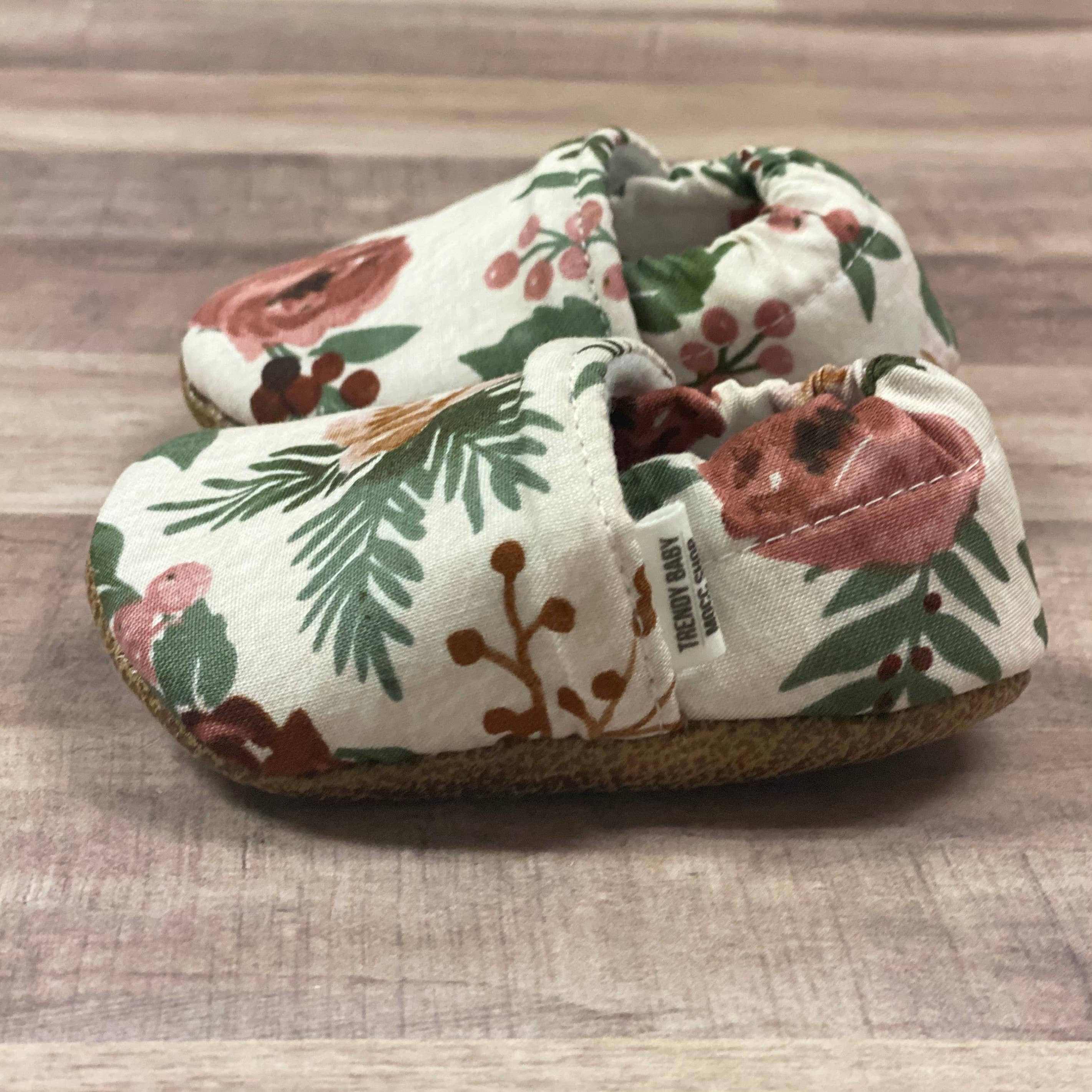 Mauve Floral Moccasins - Image 1