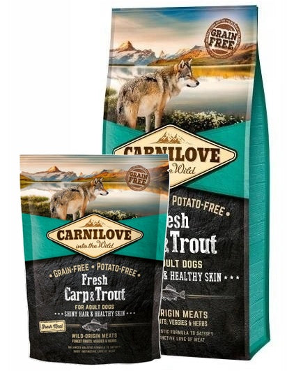 Carnilove Dog Fresh Carp & Trout Adult – świeże ryby bez zbóż i ziemniaków