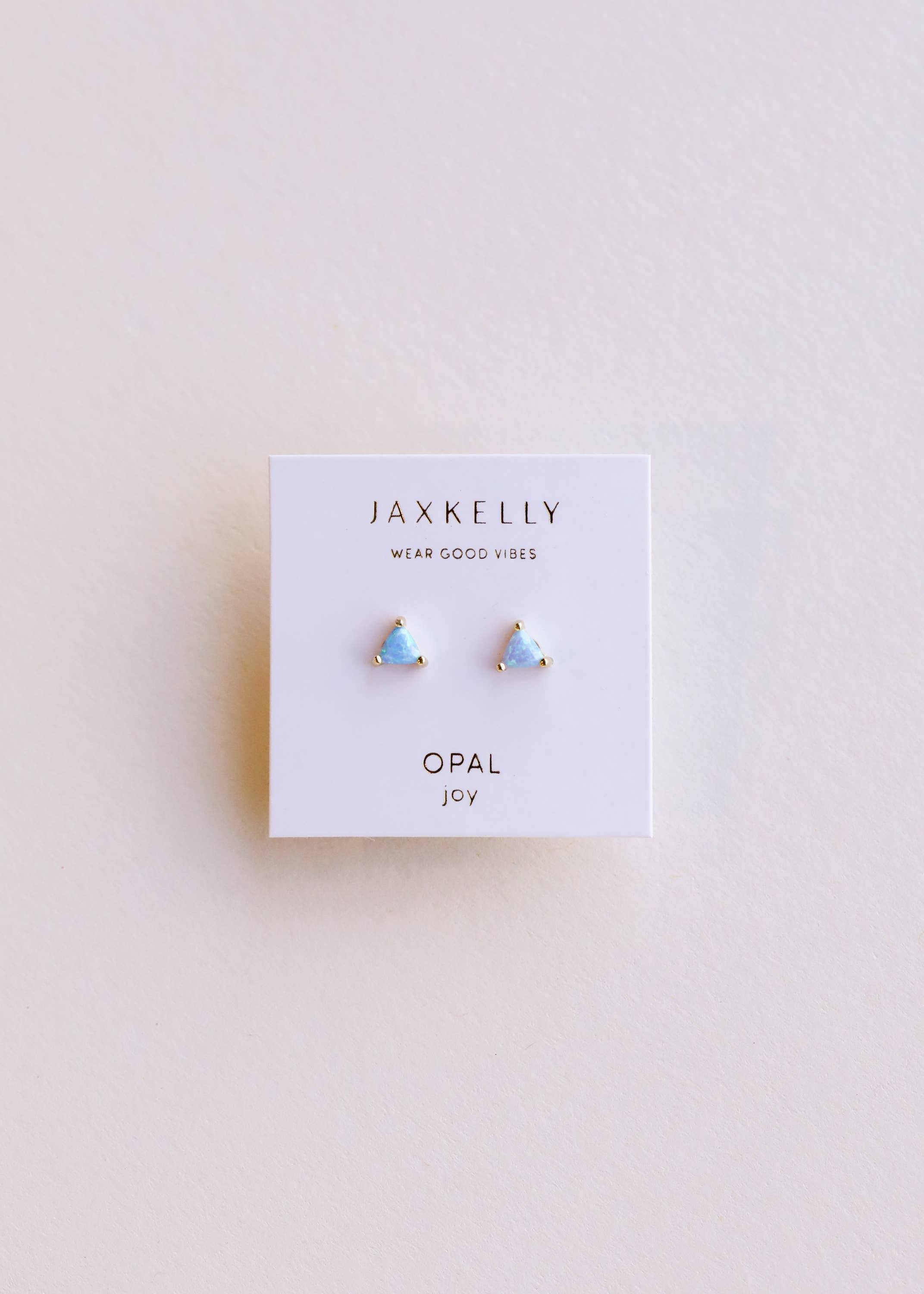 Mini Energy Gem - Fire Opal - Gold Earrings - Image 3