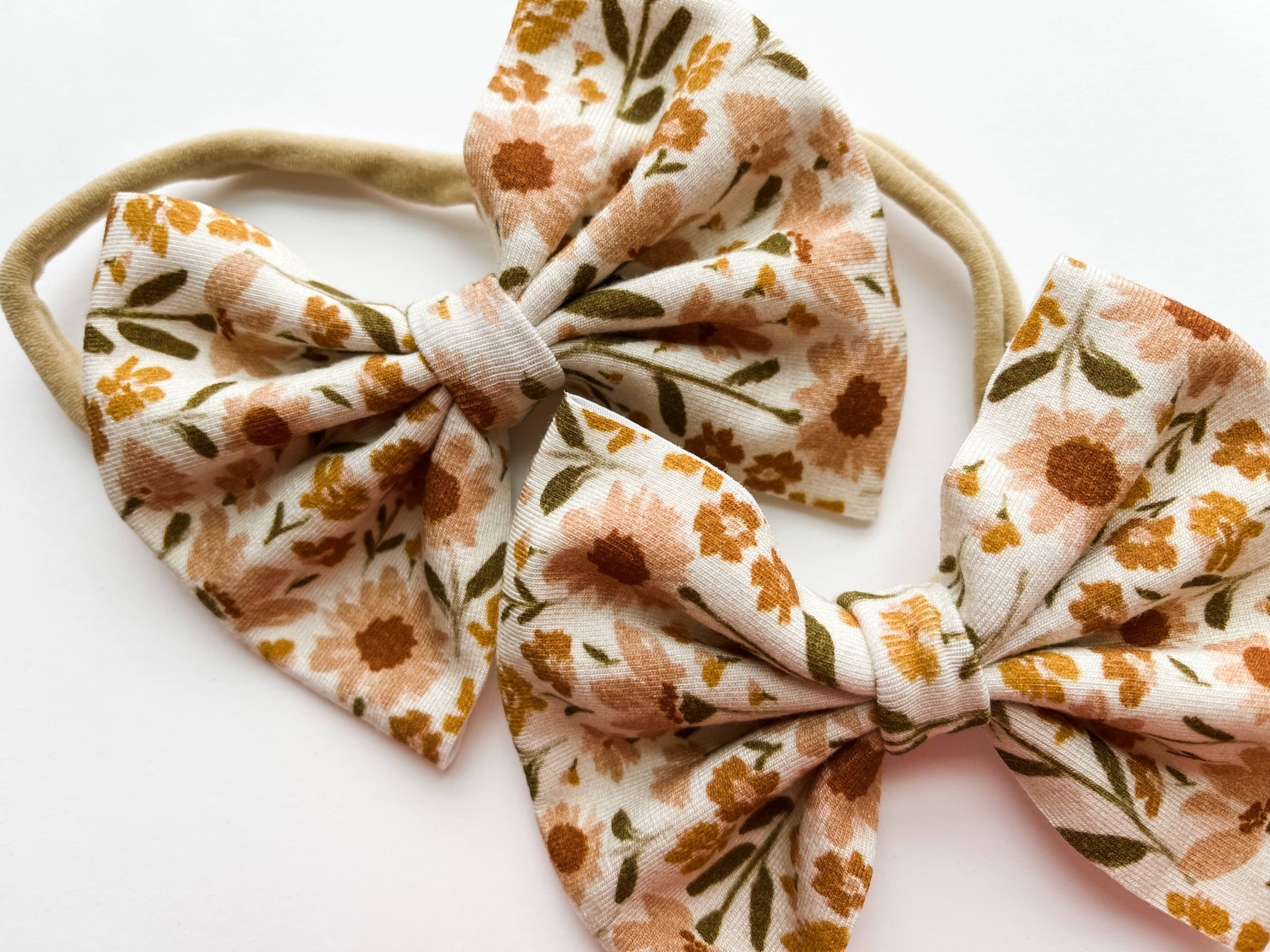 Baby Bow Headband - Floral Garden - Image 1