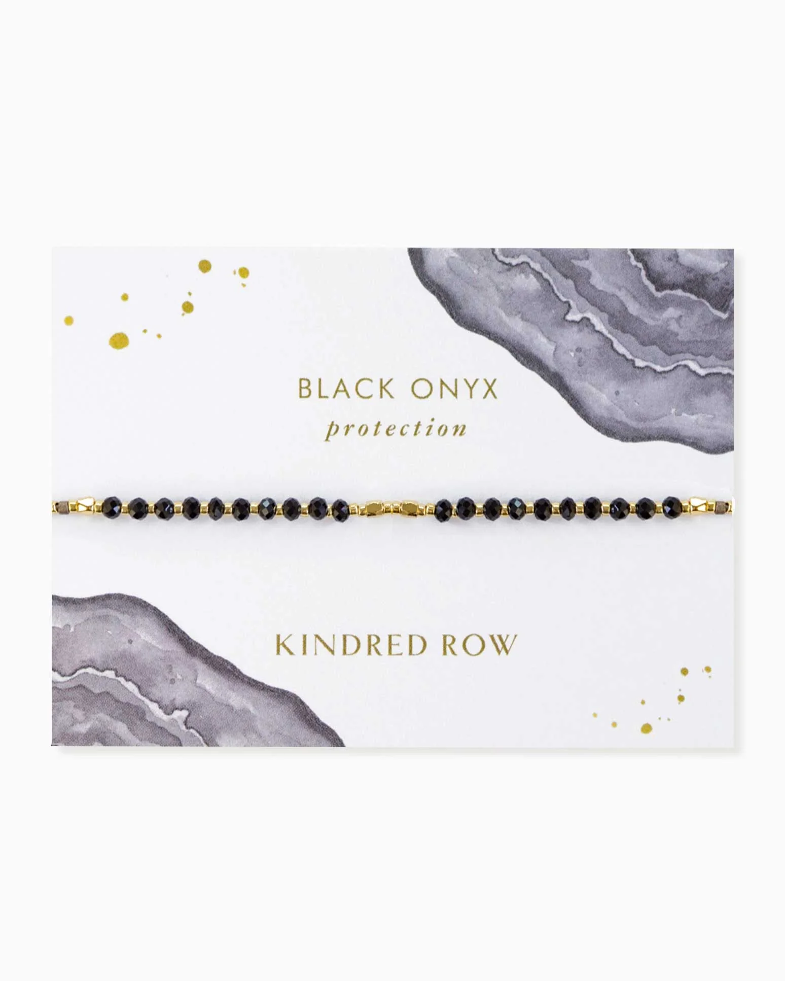 Black Onyx Healing Gemstone Stacking Bracelet - Image 1