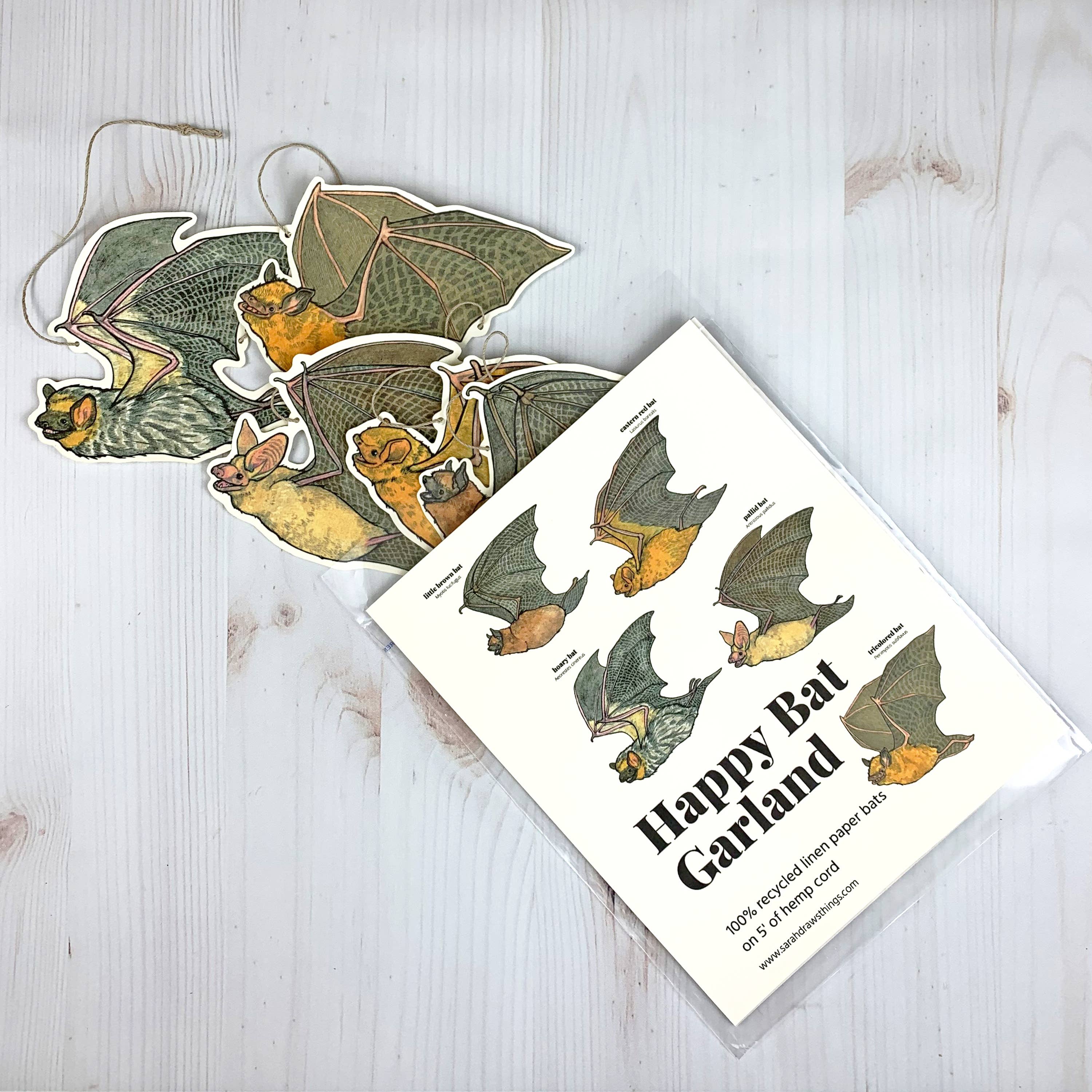 Happy Bat Illustrated Garland - Image 1