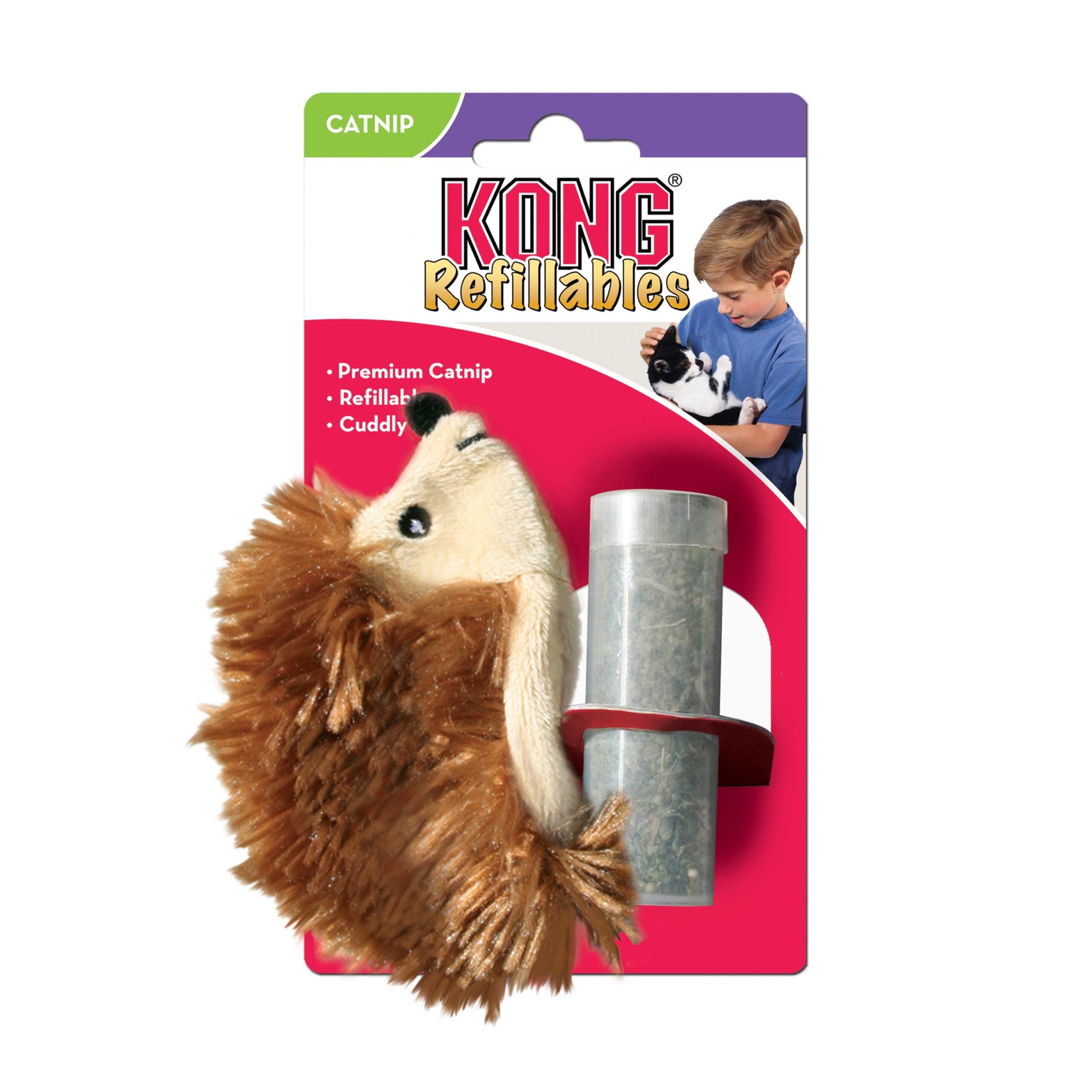 KONG Cat Refillable Catnip Hedgehog - Image 2