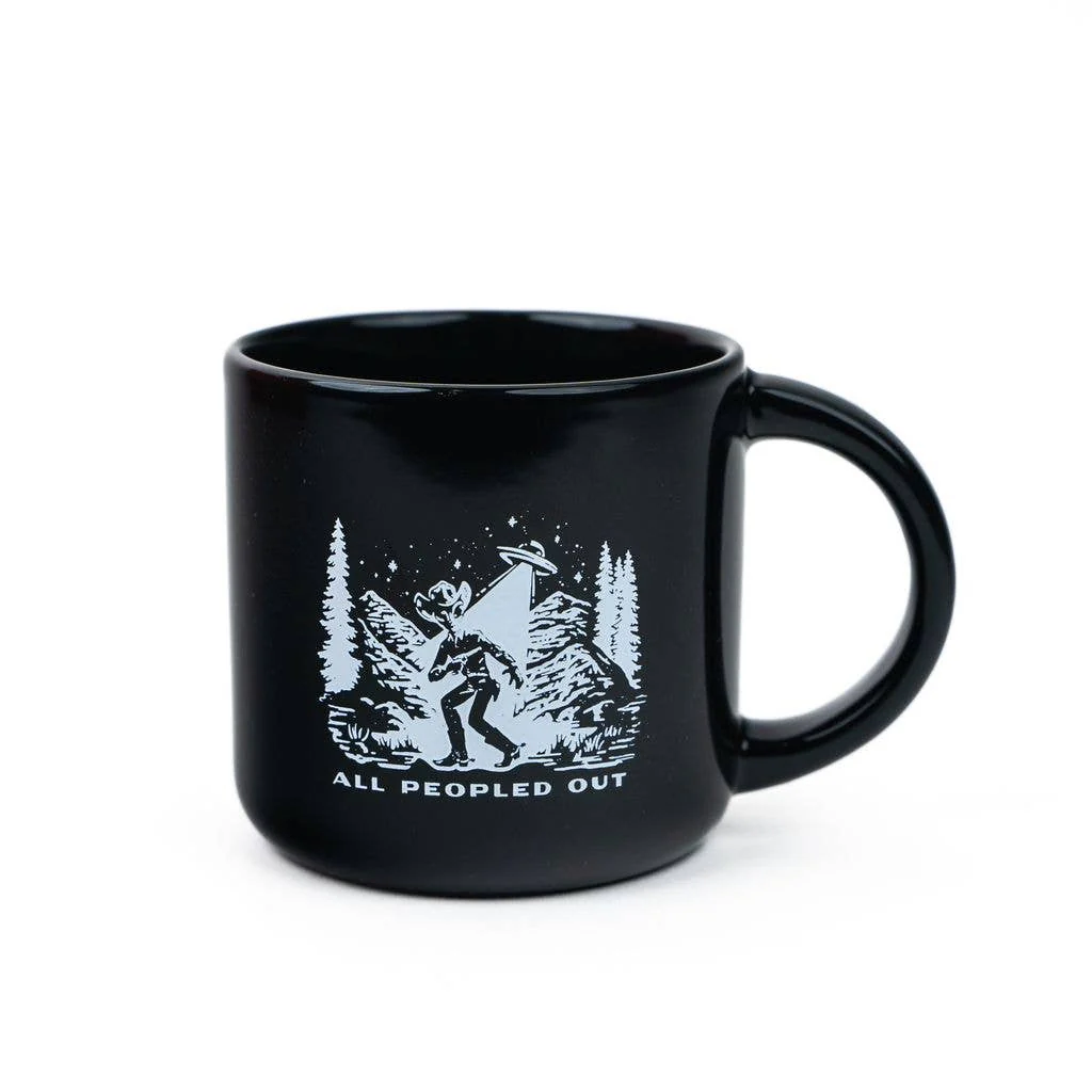 All Peopled Out Ceramic Mug - Black - Image 1