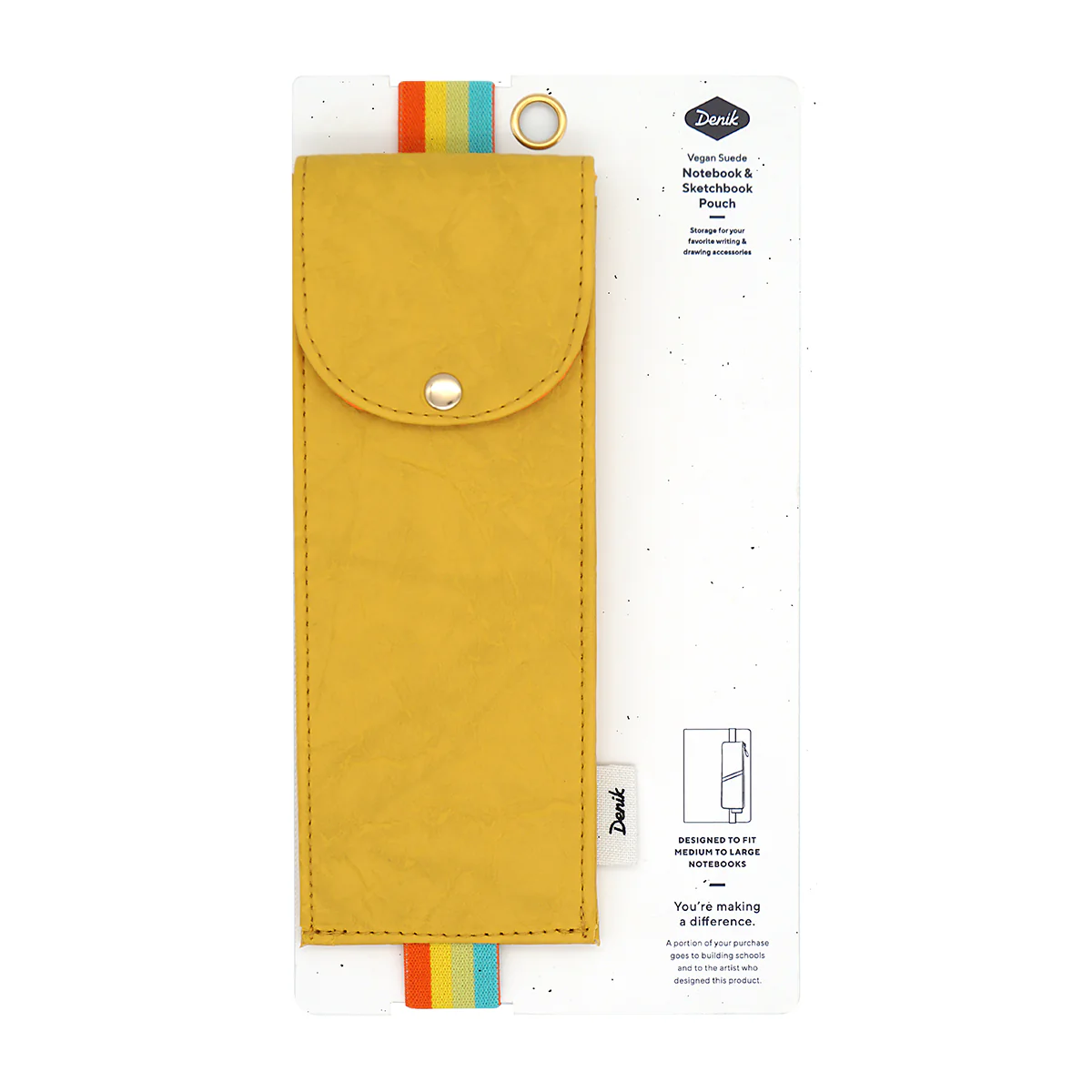 Yellow Crinkle Notebook/Sketchbook Pouch - Image 1