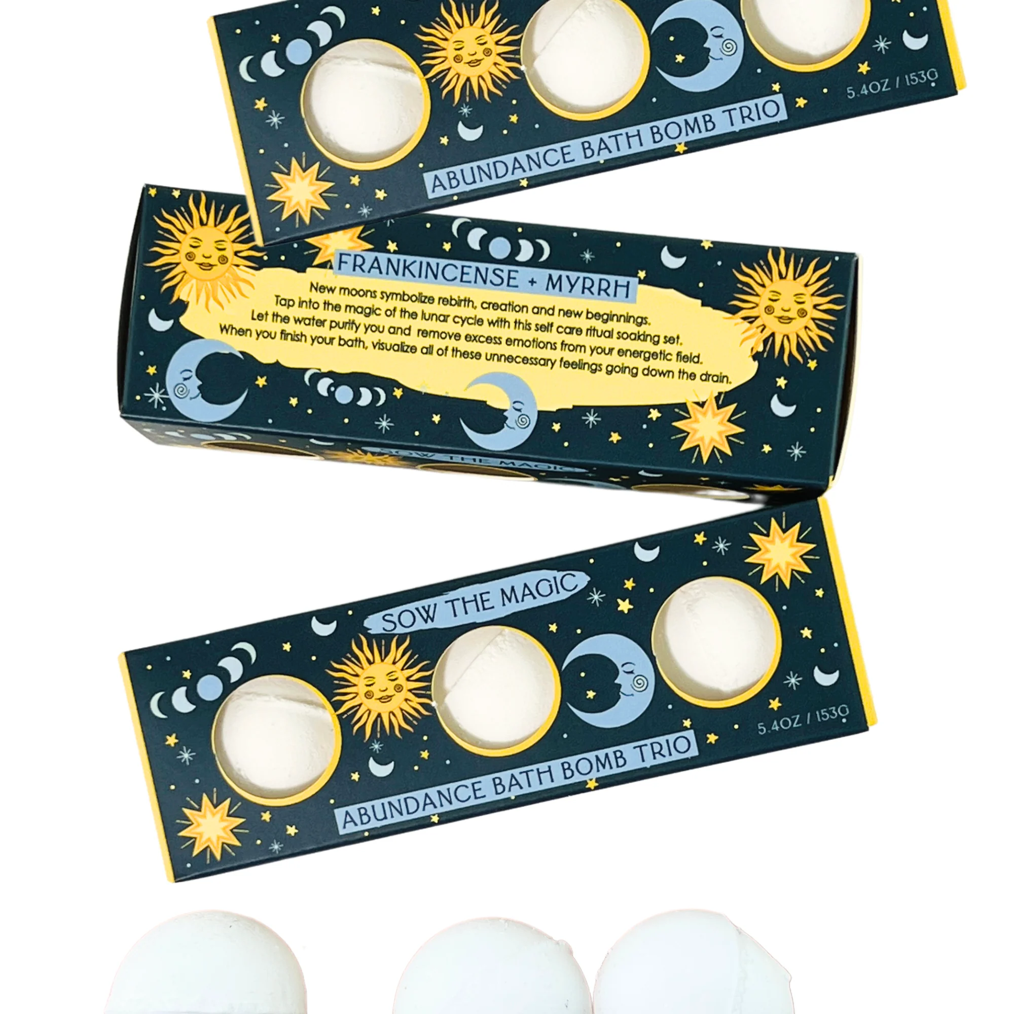 Moon Phase Abundance Bath Bomb Trio - Image 1