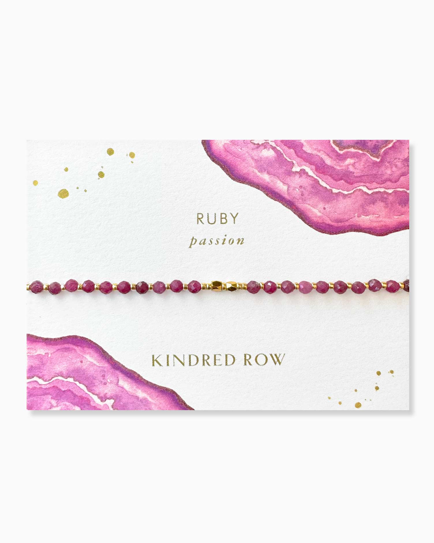 Ruby Healing Gemstone Stacking Bracelet - Image 1