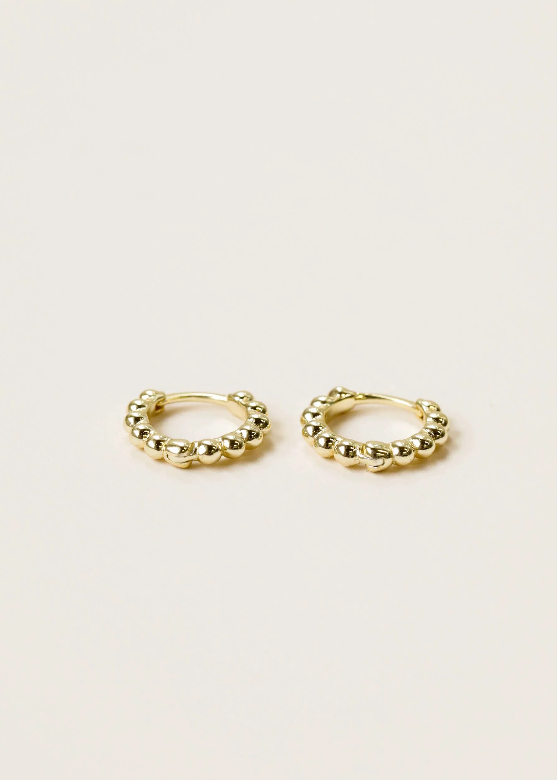 Ball Hoop - Tiny - Gold Earrings - Image 2
