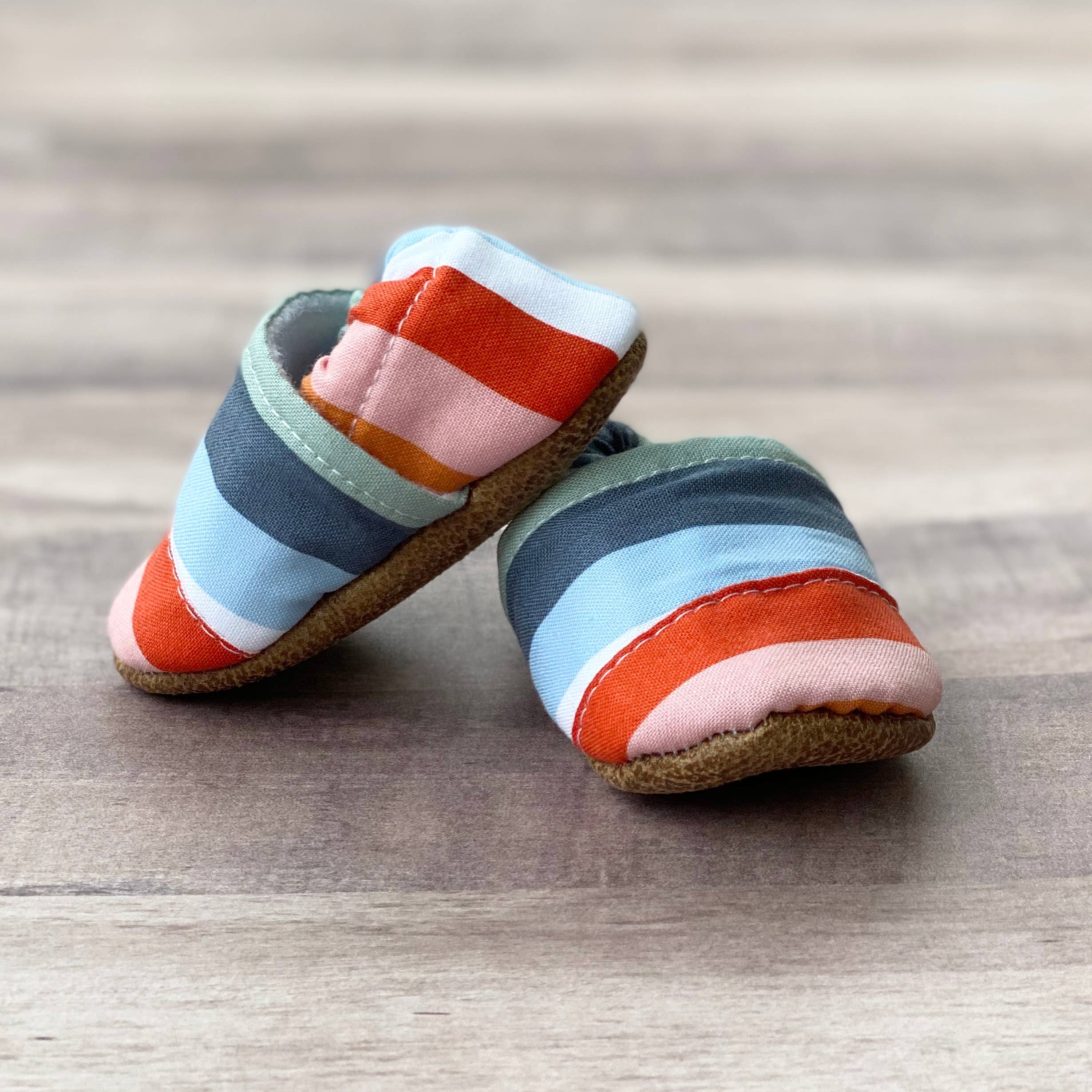 Rainbow Striped Angled Moccasins - Image 3