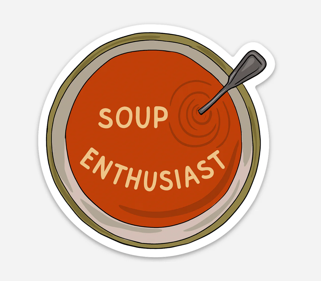 Soup Enthusiast Sticker - Image 1