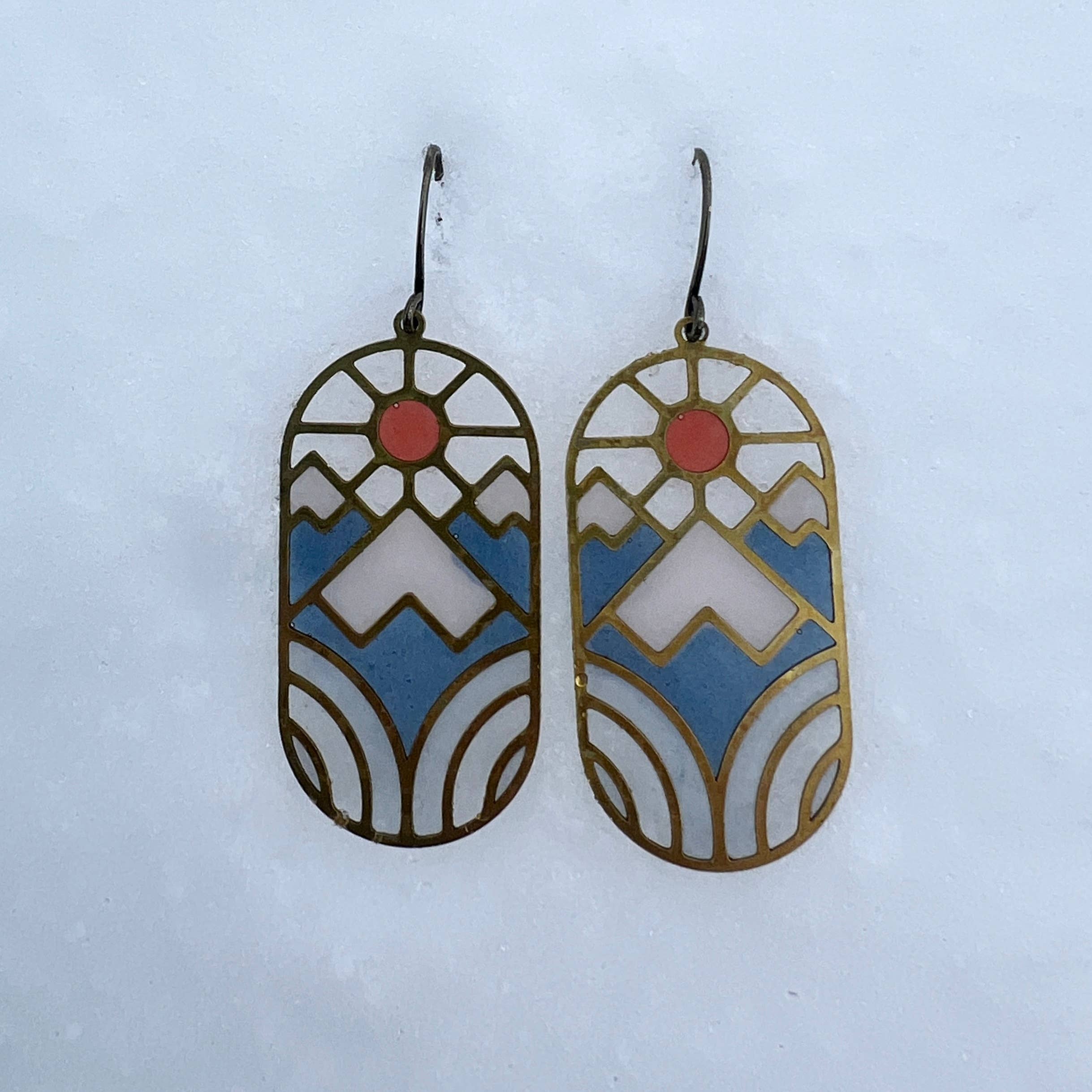 Solstice // stained glass resin earrings - Image 2