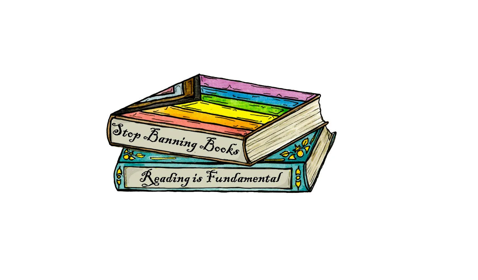 Stop Banning Books Sticker - Image 1