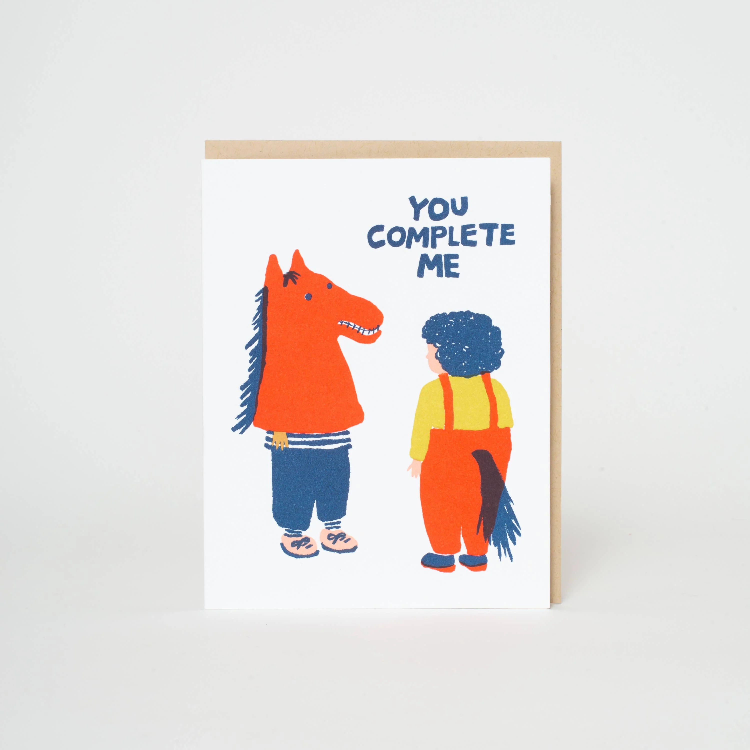 You Complete Me Funny Love Letterpress Greeting Card by Egg Press - Image 2