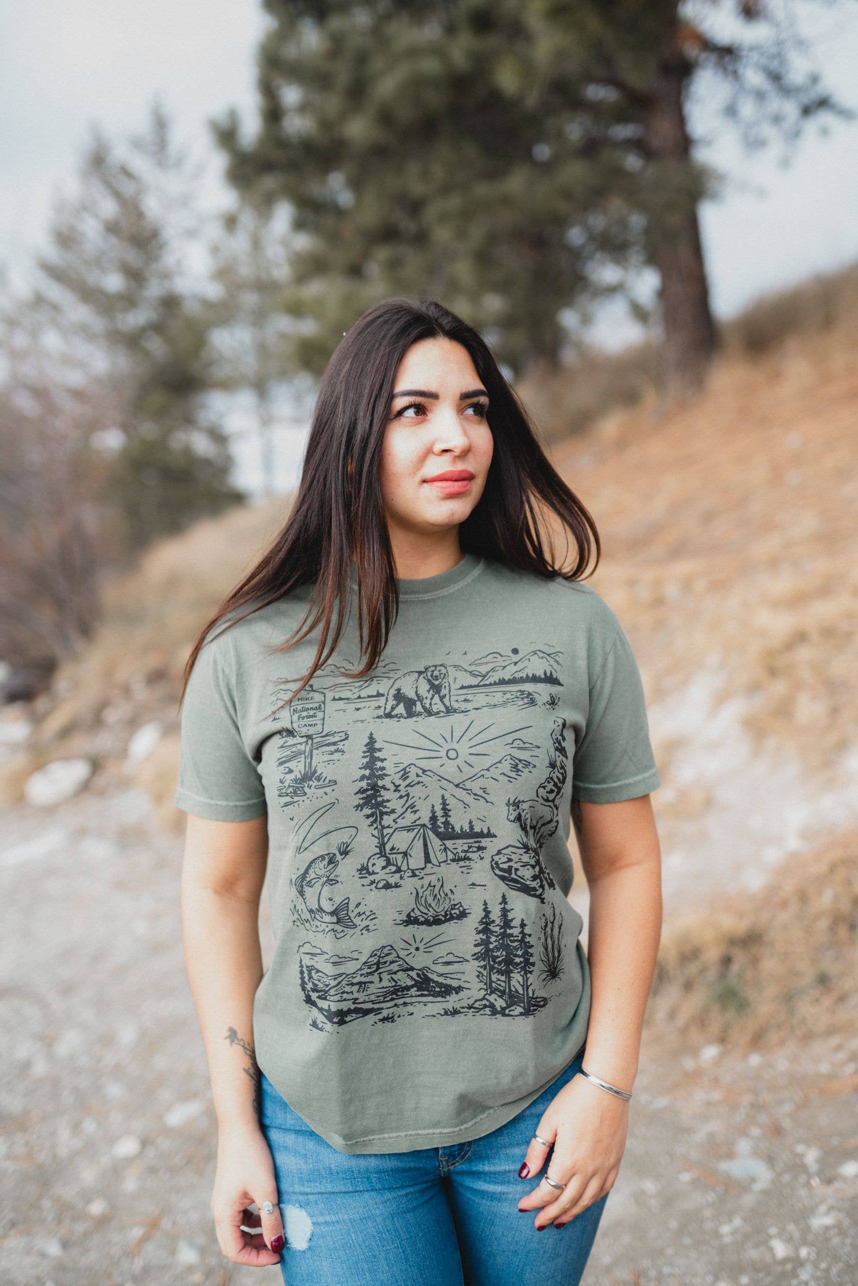 National Forest Unisex Tee - Moss - Image 3