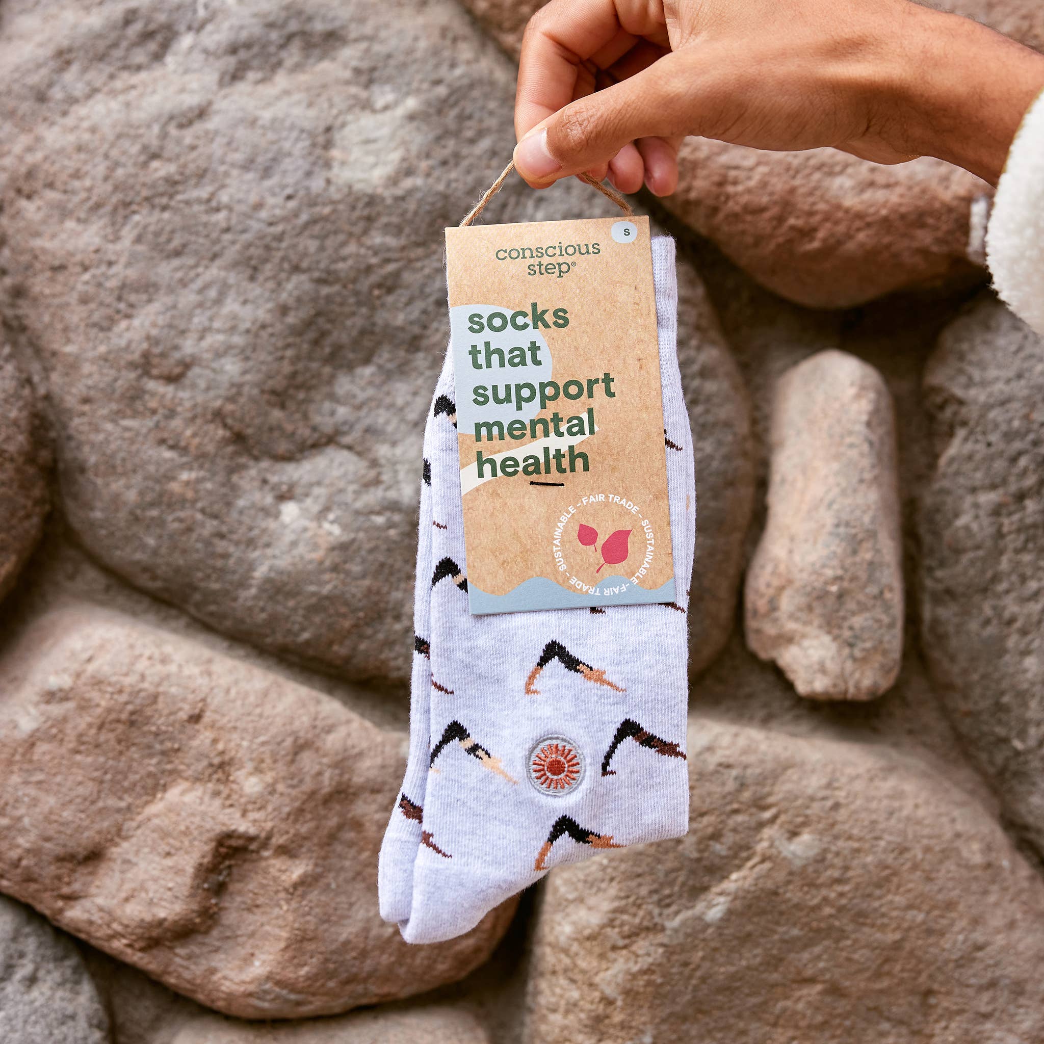 Socks that Support Mental Health (Gray Yogis) - Image 3