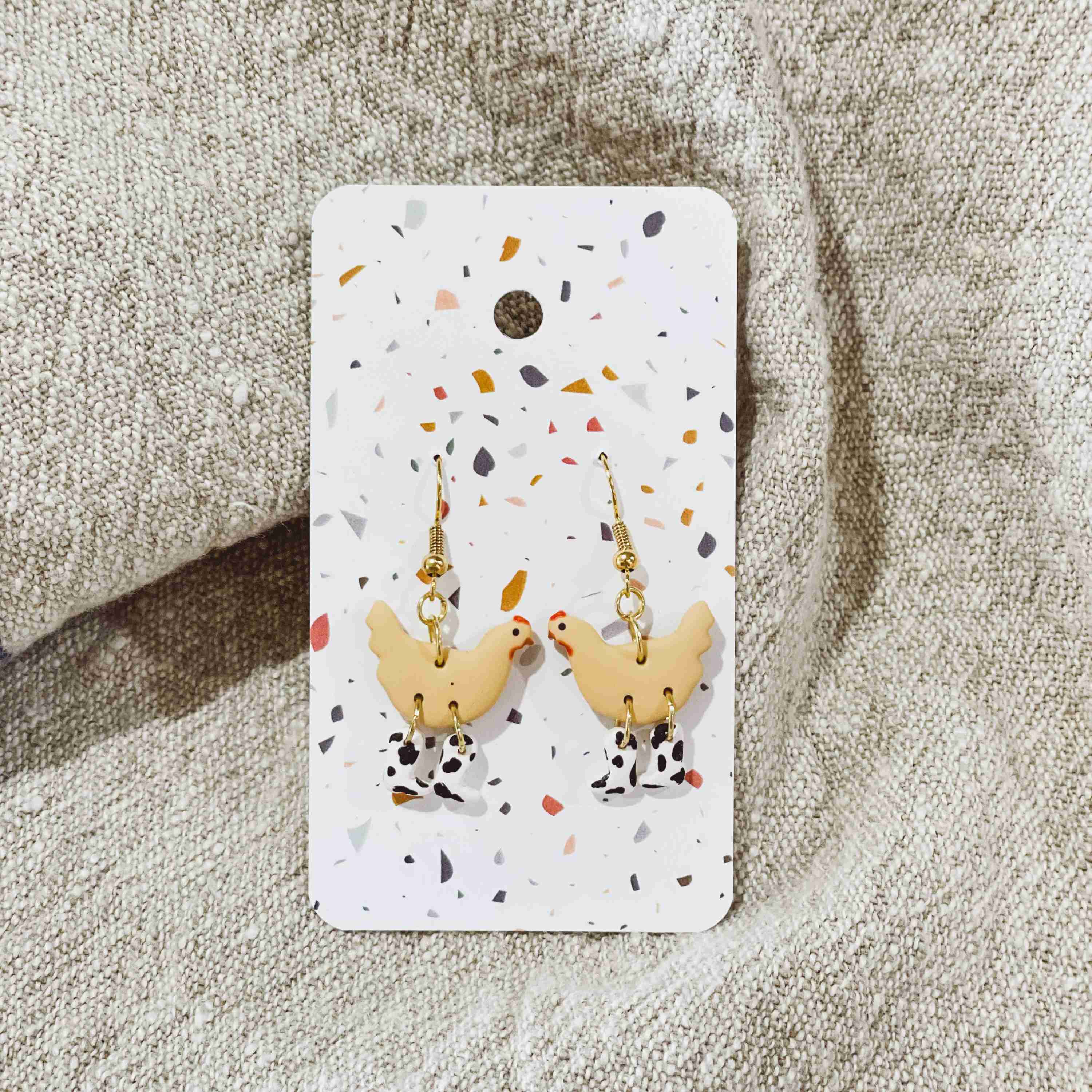 Chickens with Cowboy Boots Earrings - Image 3