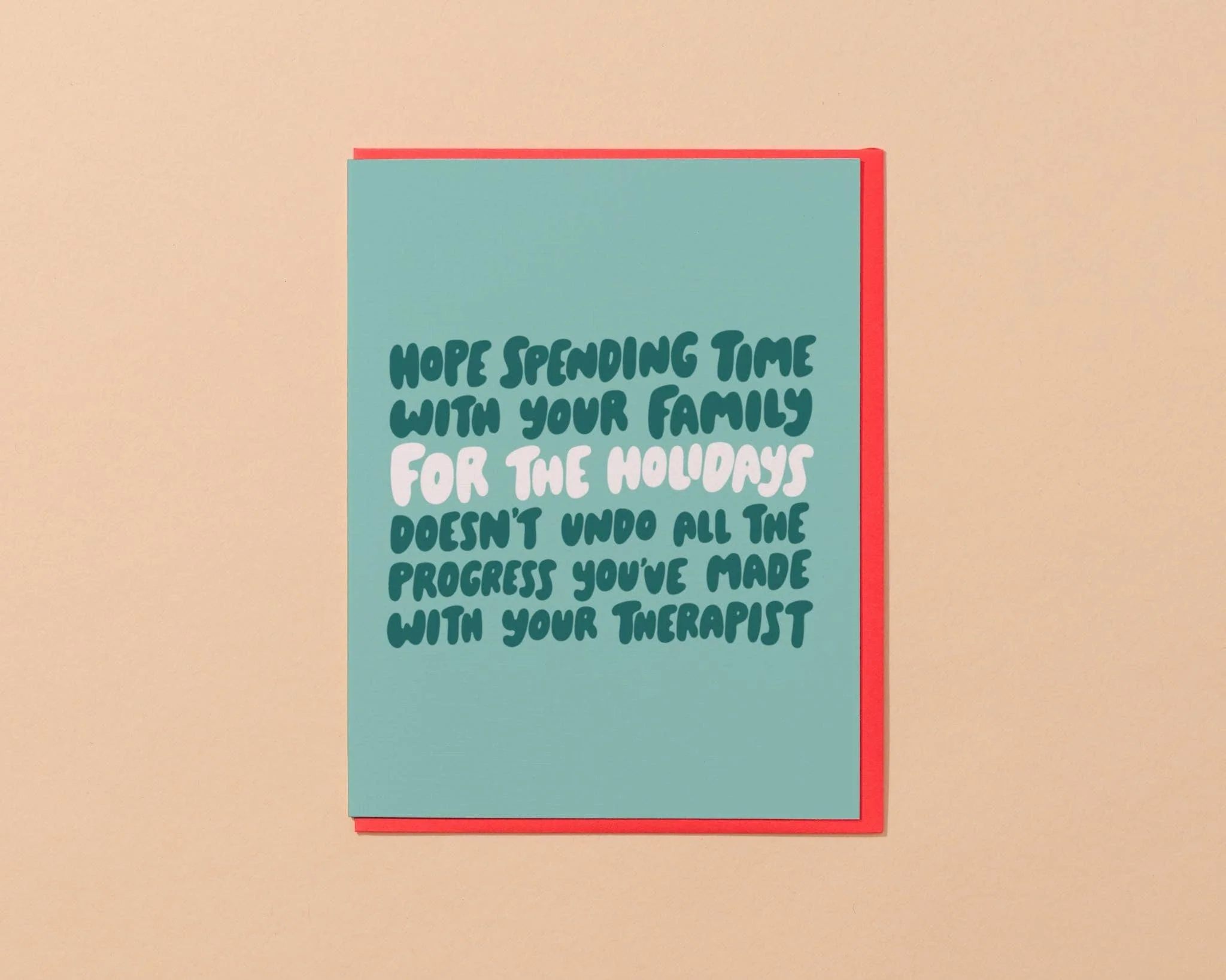 Spending Time with Family Holiday Therapy Card