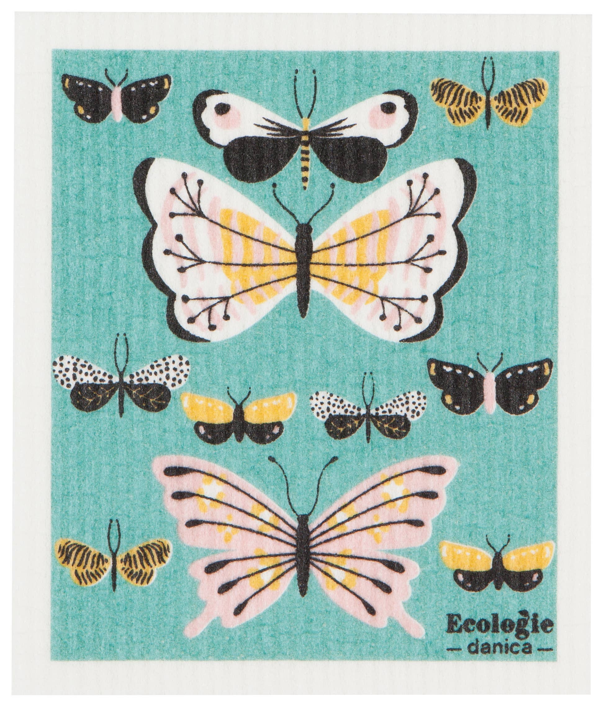 Swedish Sponge Reusable Dishcloth Butterflies - Image 1