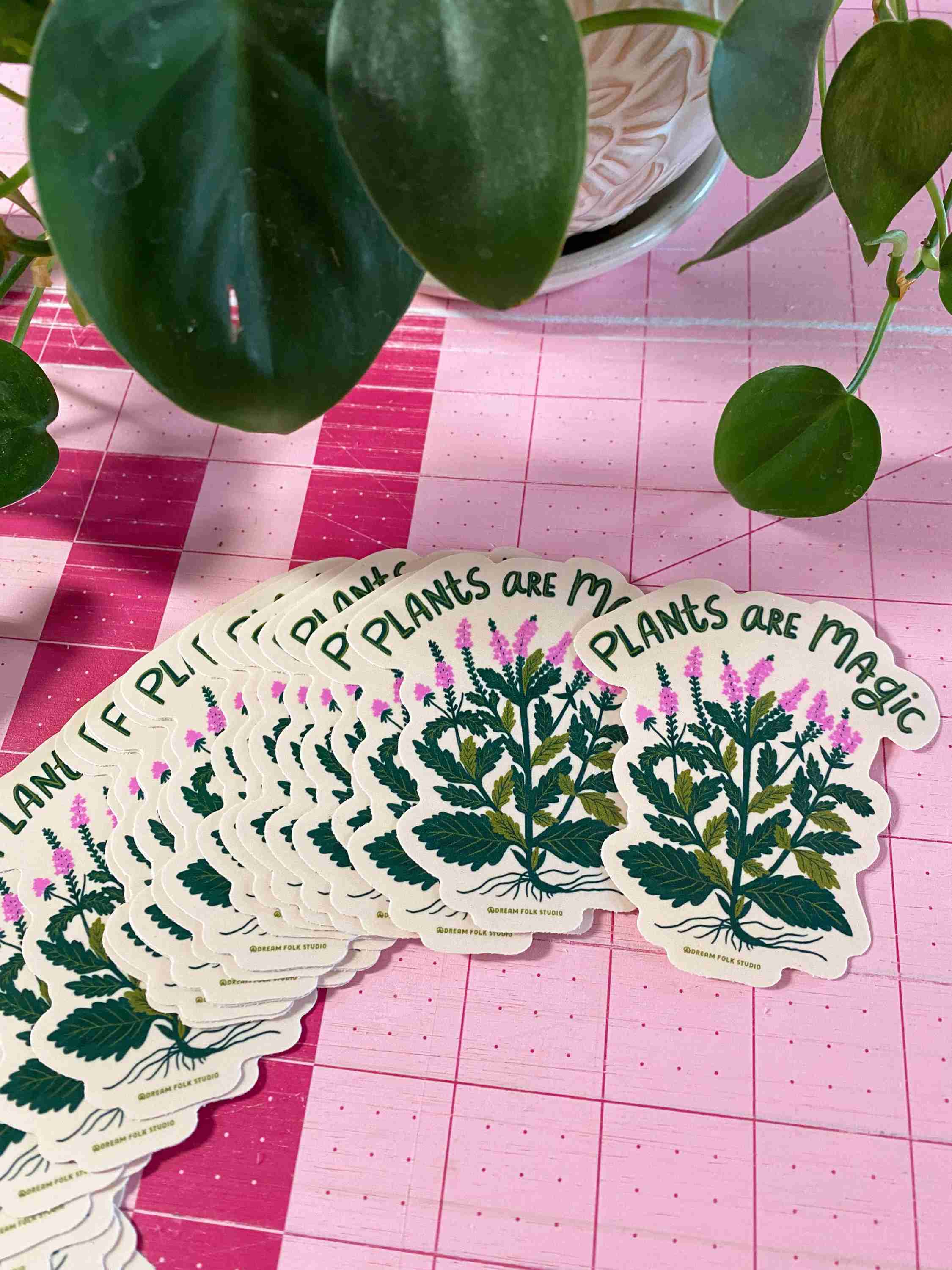 Plants are Magic Sticker - Vervain - Verbena Flower Decal - Image 3