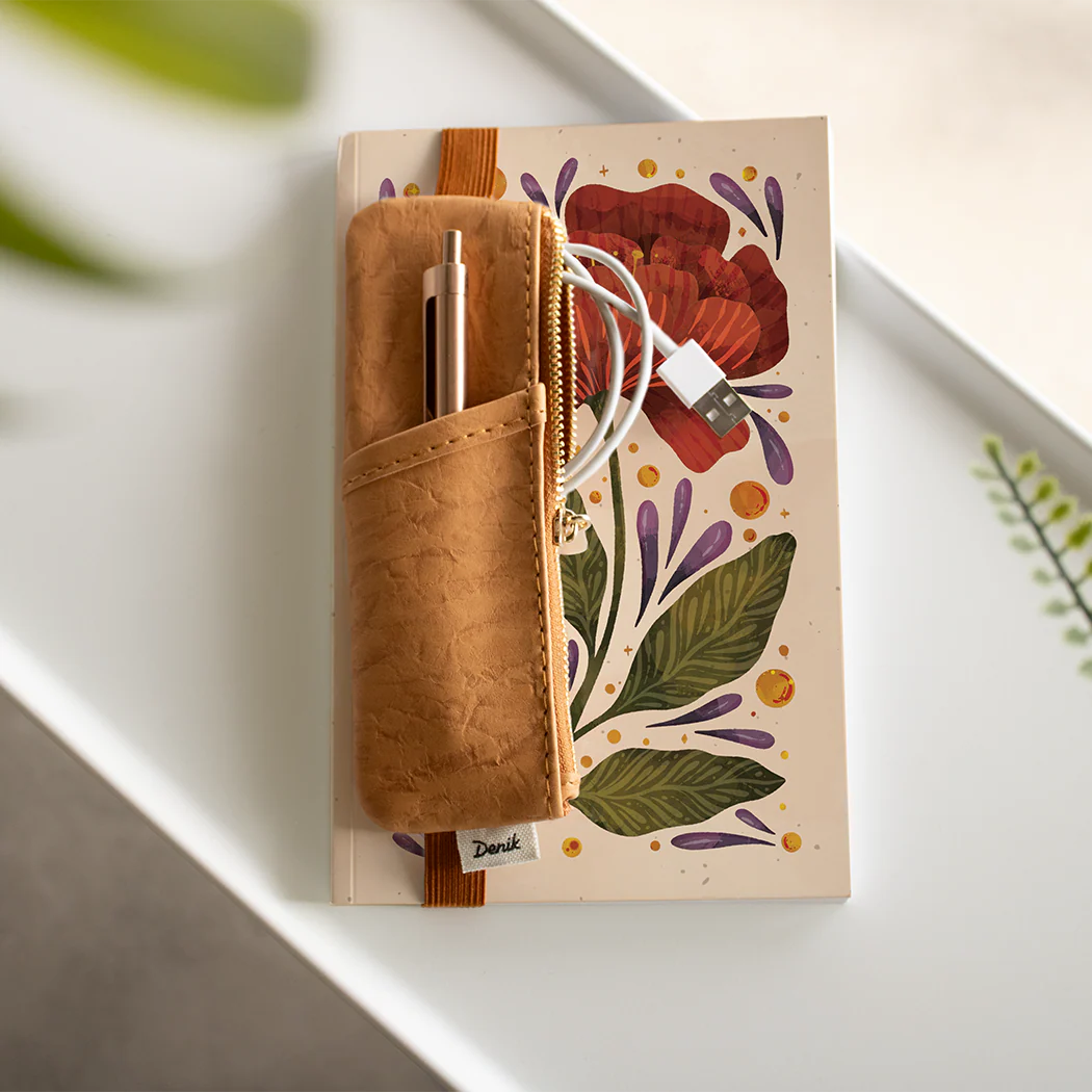 Caramel Crinkle Notebook Pouch - Image 2