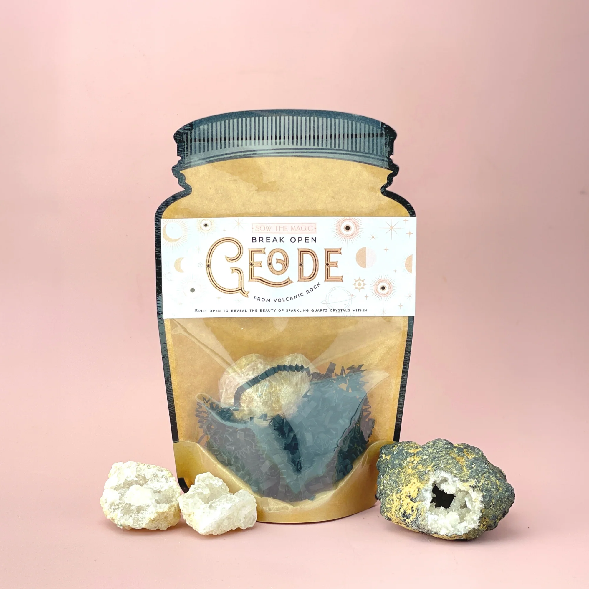 Break Open Crystal Geode From Volcanic Rock - Image 1