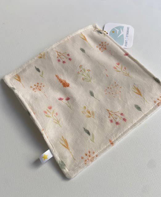 Blush Wildflower Minky Crinkle Sensory Toy - Image 1
