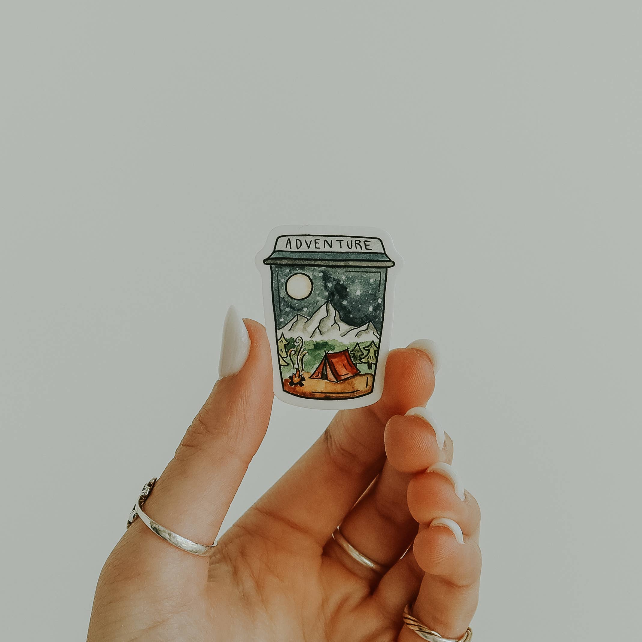Mini Adventure Cup Vinyl Sticker - Image 2