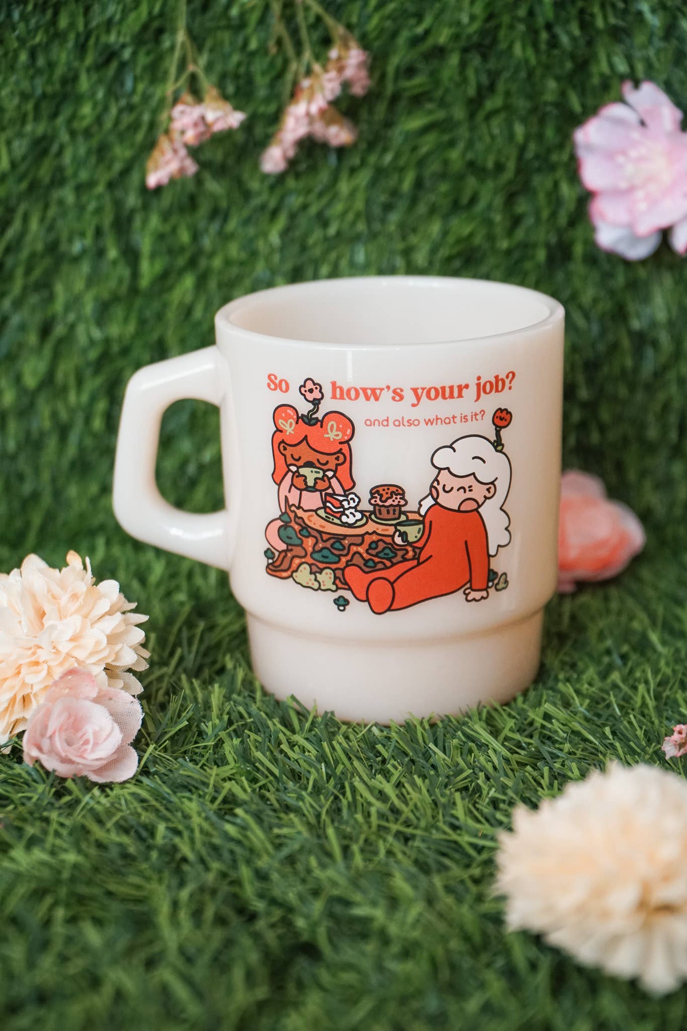 "So how's your job?" Vintage Diner Mug - Image 2