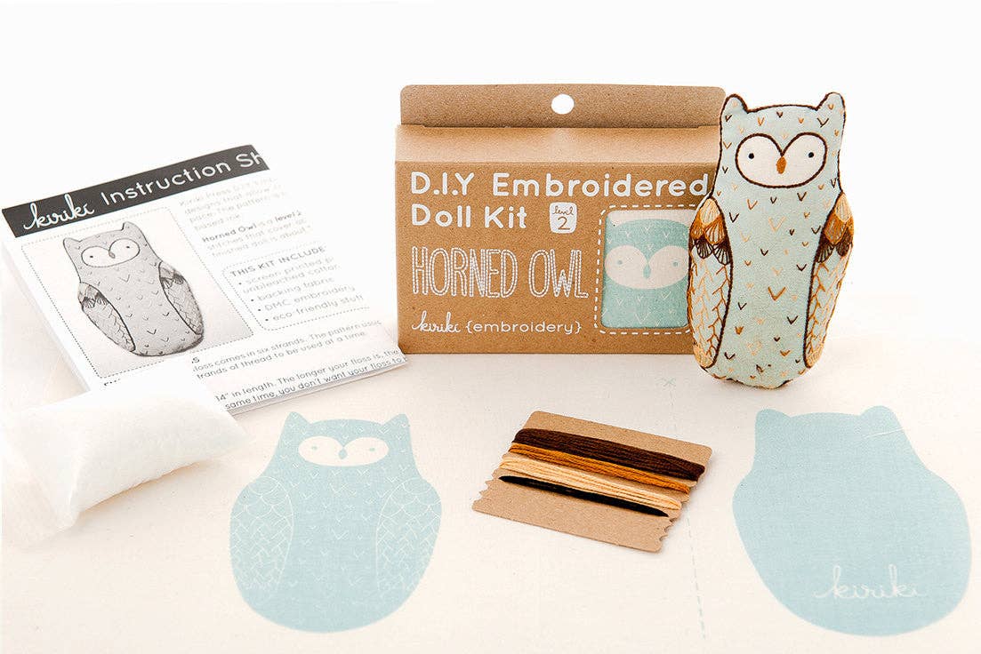 Horned Owl - Embroidery Kit - Image 3