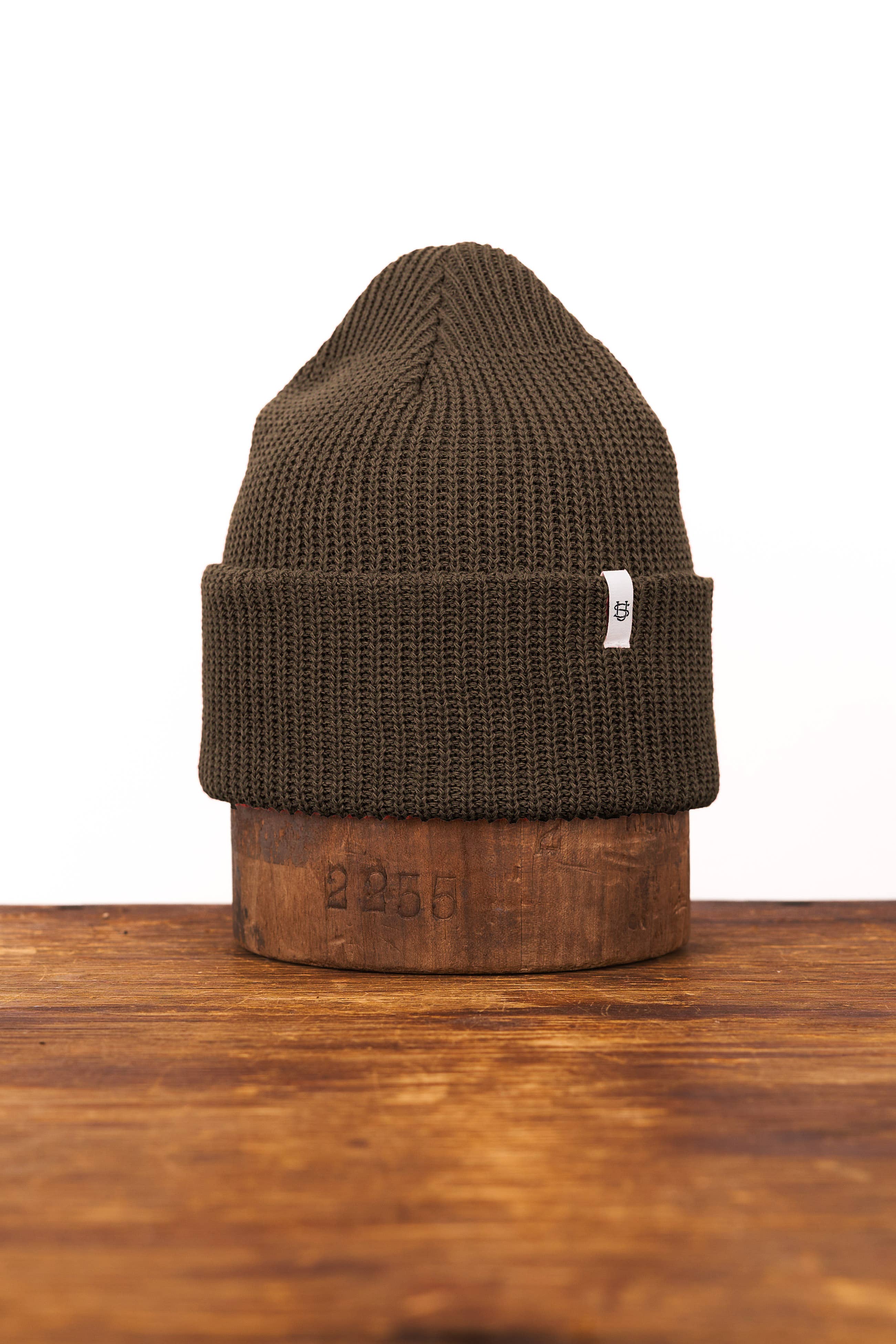 Olive Drab Upcycled Cotton Watchcap - Image 1