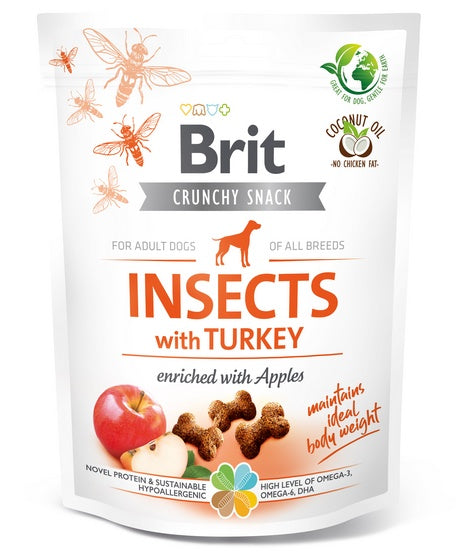 Brit Care Dog Crunchy Cracker Insect & Turkey 200g - hipoalergiczna chrupiąca przekąska z białkiem owadów - Image 1