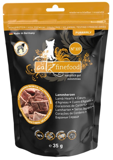 Catz Finefood Purrrrly N.107 serca jagnięce - 100% liofilizowane serca bez dodatków - Image 1