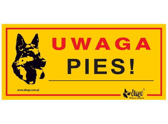 Dingo Tabliczka ostrzegawcza "Uwaga pies!" - Image 1