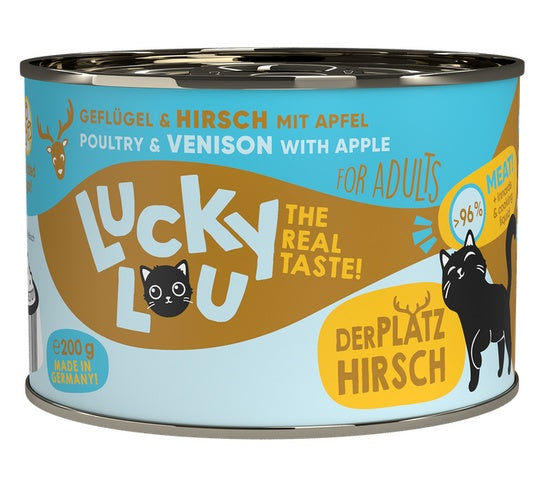 Lucky Lou Lifestage Adult Drób i jeleń puszka 200g - Image 1