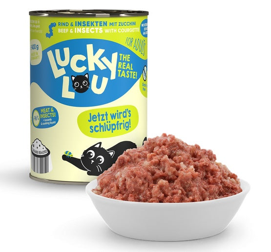 Lucky Lou Lifestage Adult Wołowina i owady puszka 400g - Image 3