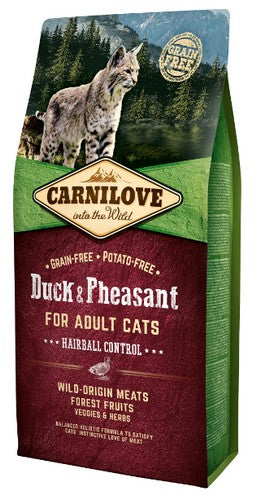Carnilove Cat Duck & Pheasant Hairball Control – kaczka i bażant 6kg