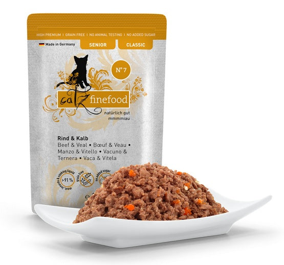 Catz Finefood Classic Senior N.07 wołowina i cielęcina - bezzbożowa saszetka dla kota seniora - Image 3