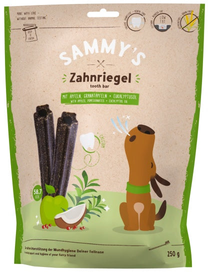 Sammy's Tooth Bar Dental Snack jabłko i granat 250g - długi gryzak wspierający higienę zębów - Image 1