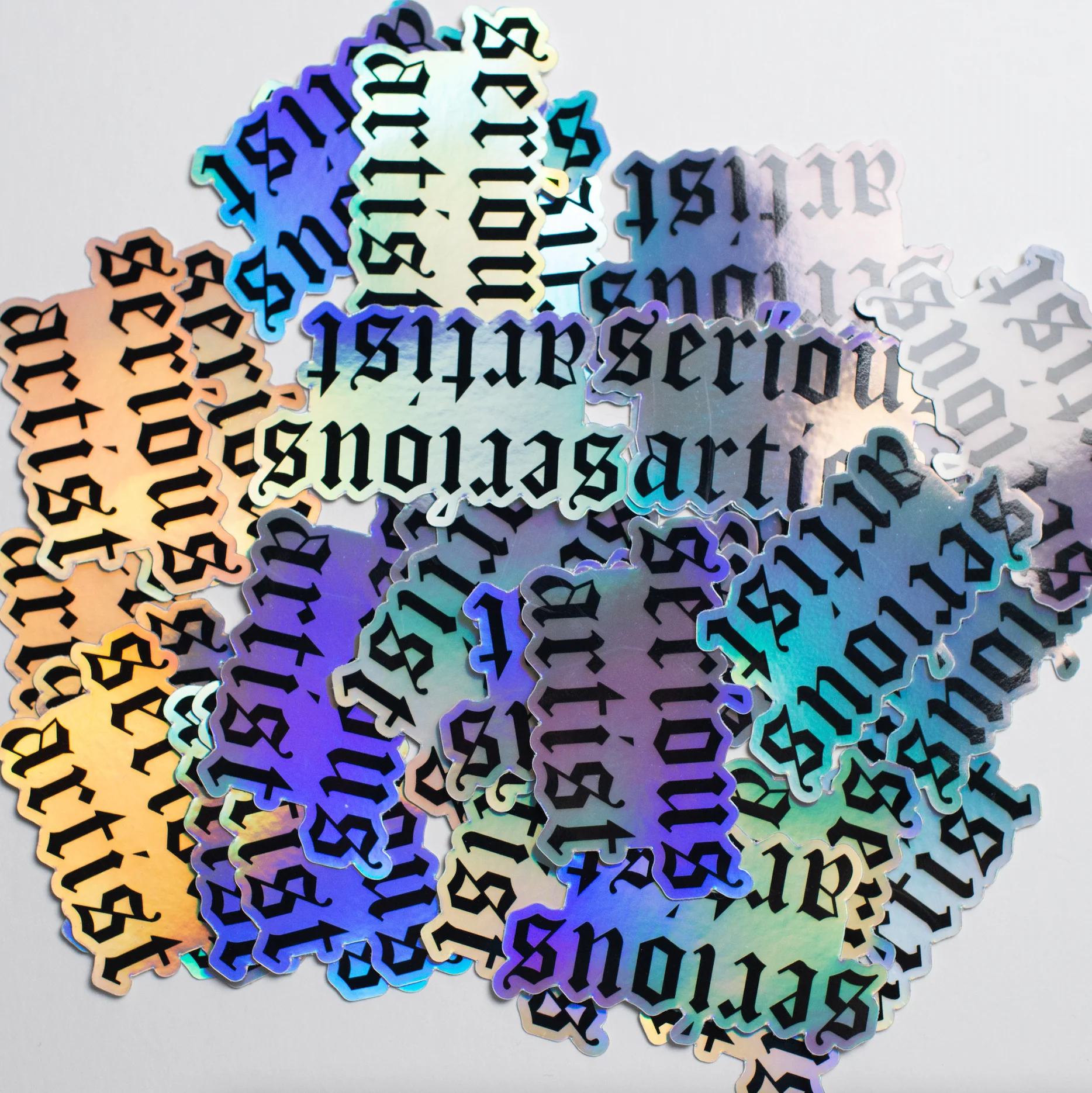 'Serious Artist" Holographic Sticker - Image 3