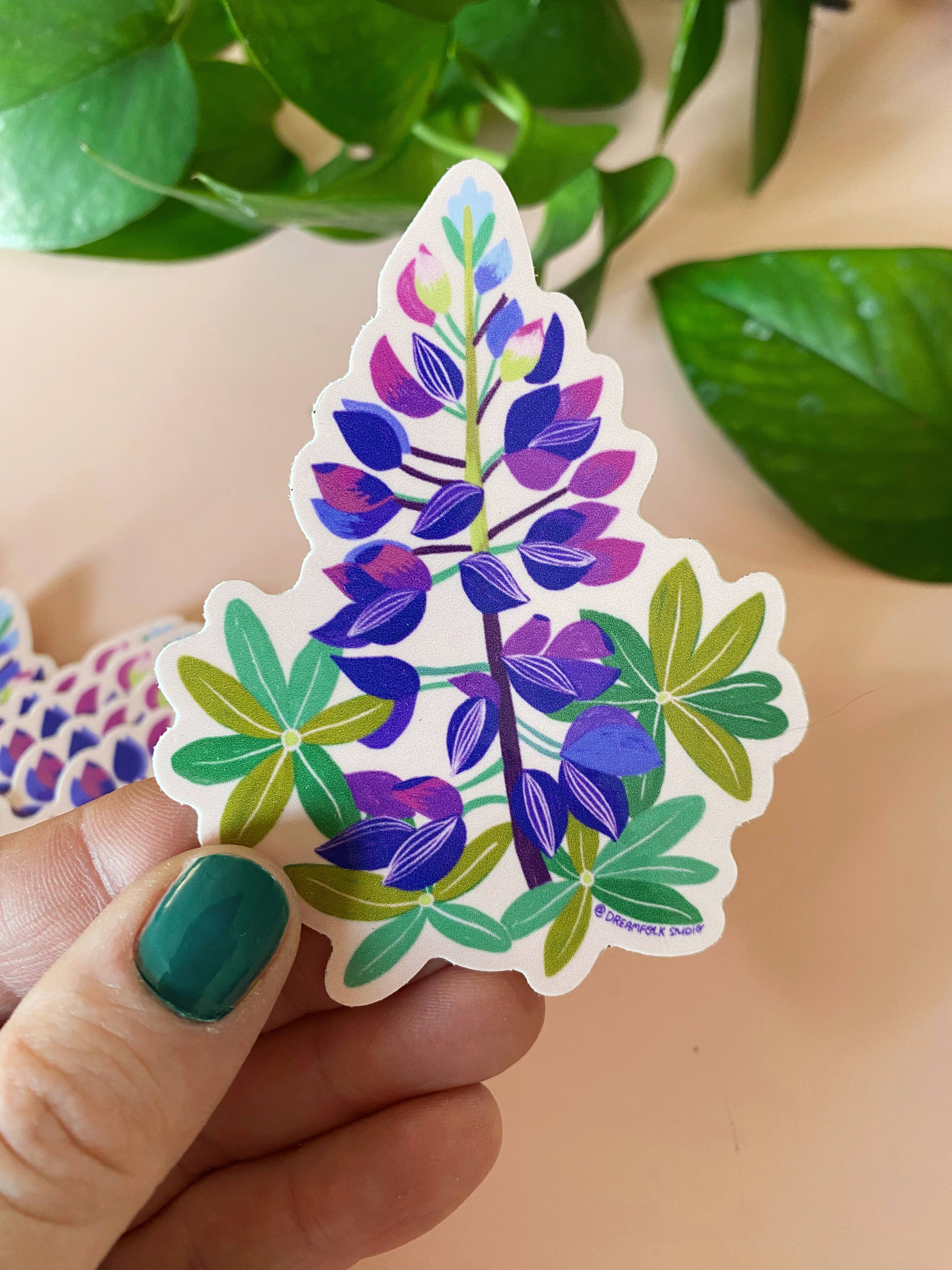 Lupine Flower Sticker - PNW Wildflowers - Image 1