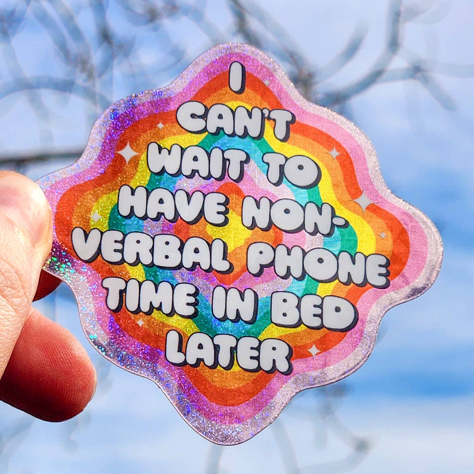 Phone time sticker glitter rainbow hydroflask planner - Image 2