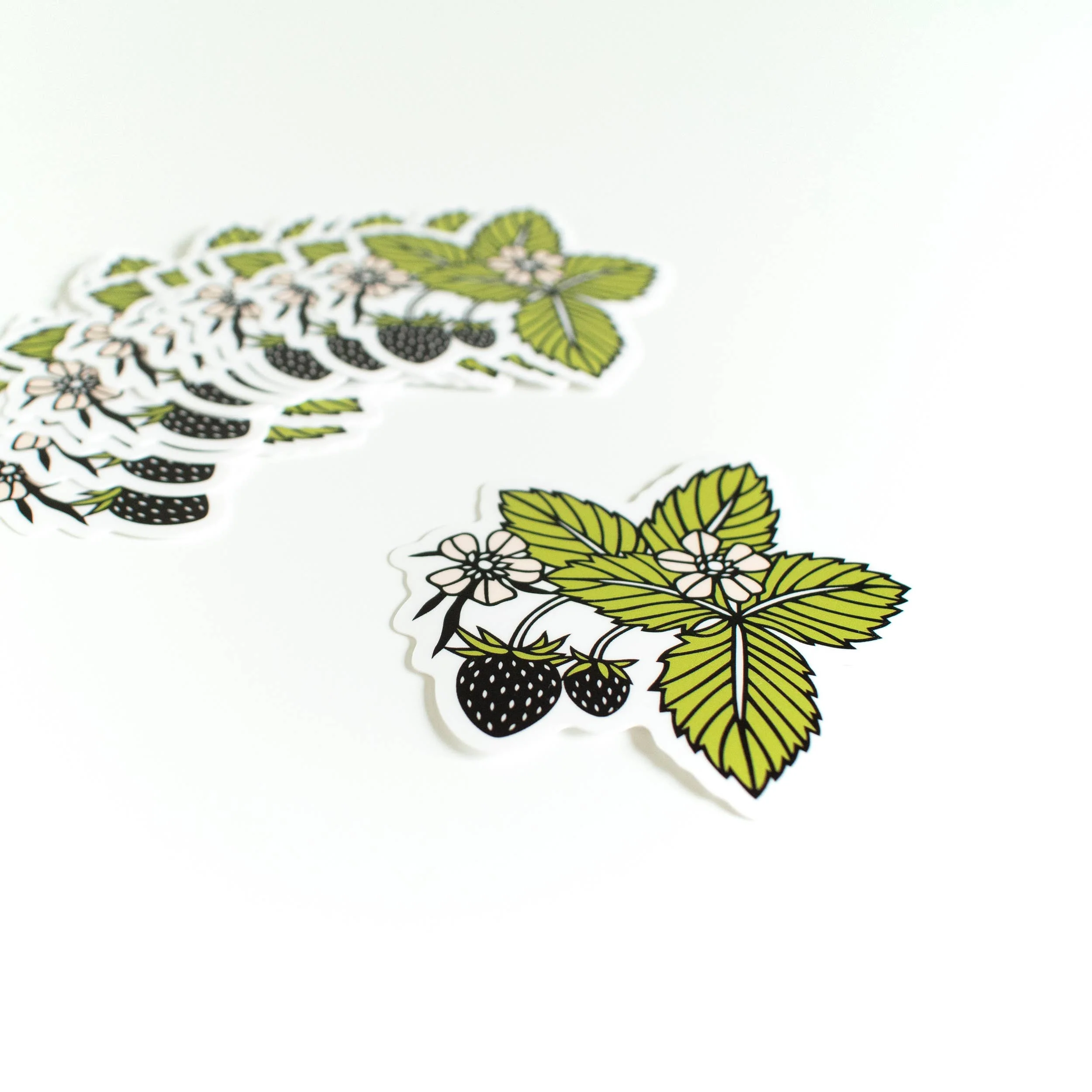 Strawberry vinyl sticker - Image 3