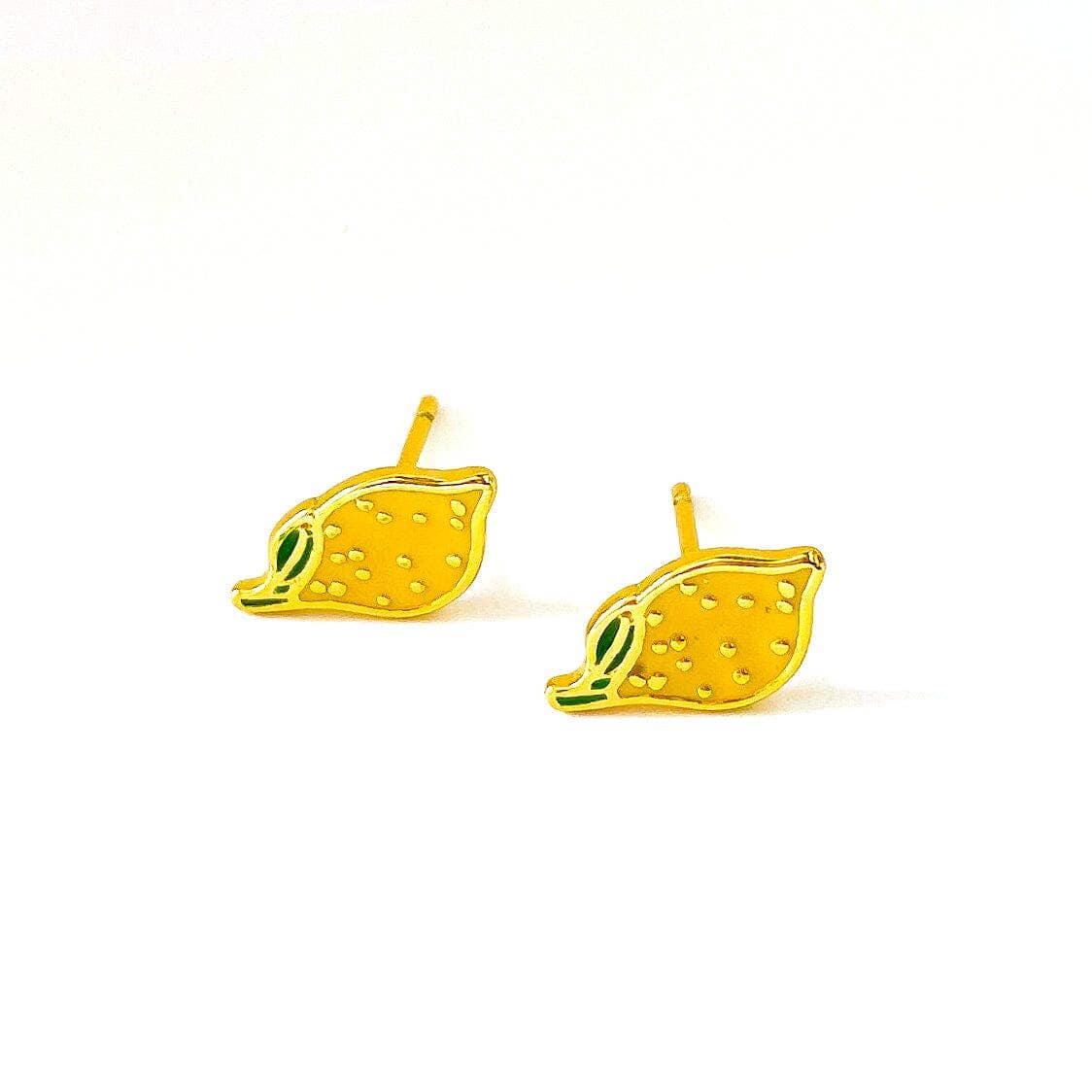 Lemon Enamel Earrings - Image 1