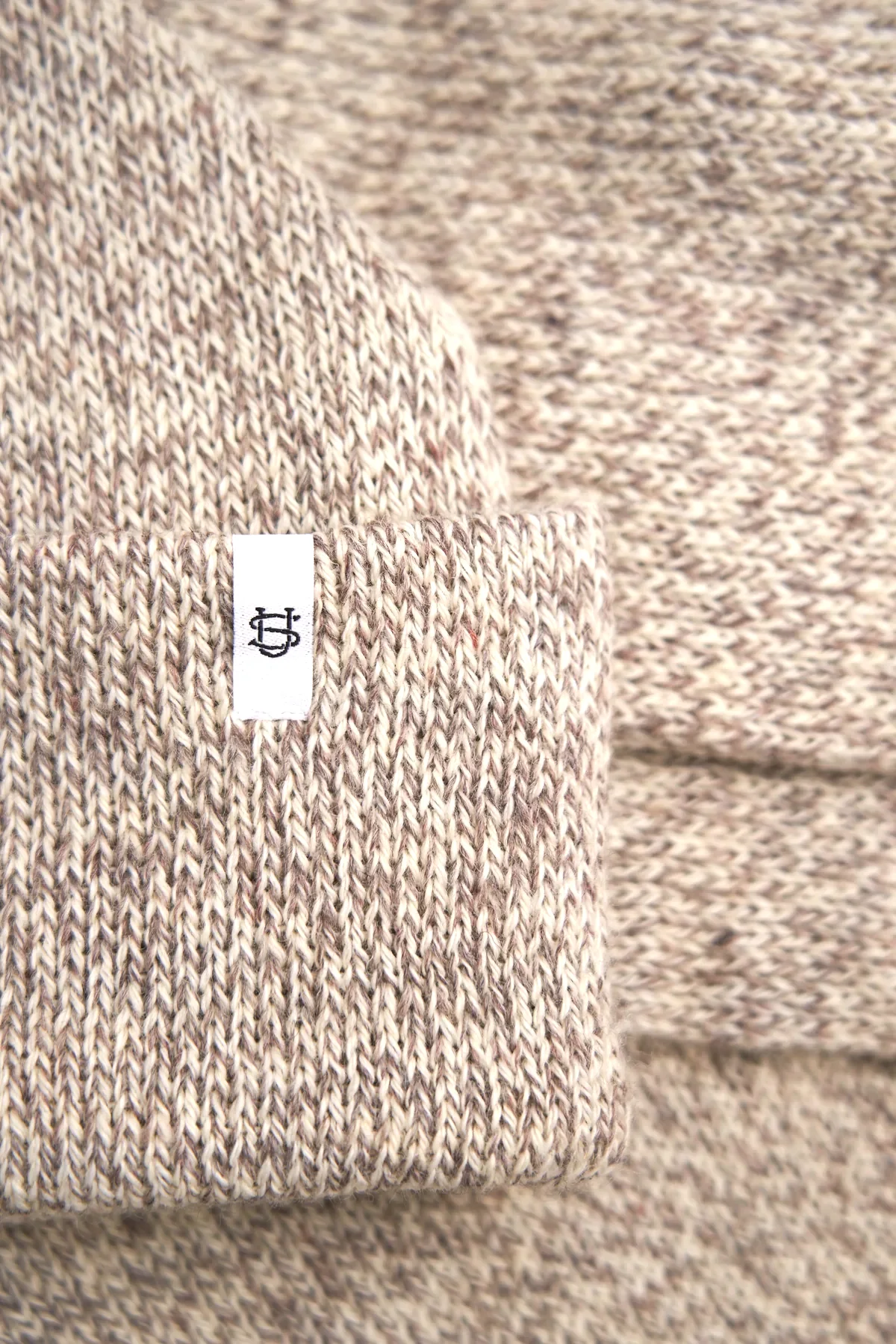 Oatmeal Melange Ragg Wool Beanie - Image 3