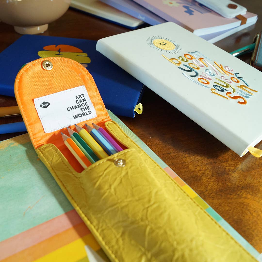 Yellow Crinkle Notebook/Sketchbook Pouch - Image 3