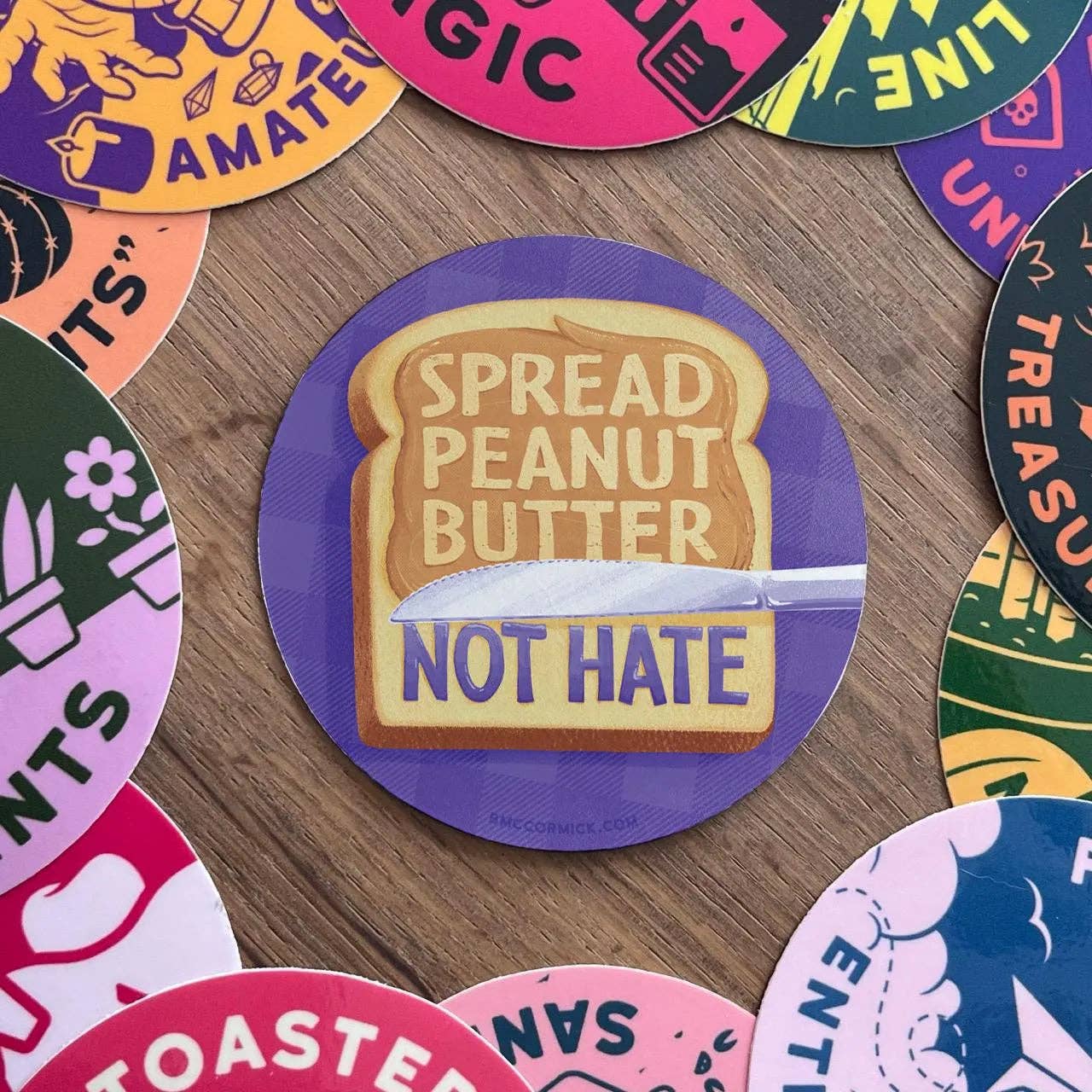 Spread Peanut Butter Not Hate Sticker - Image 2