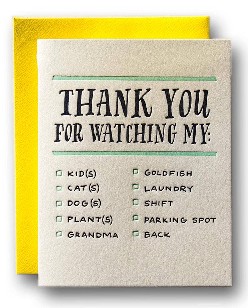 Thanks For Watching Thank You Card - Image 1