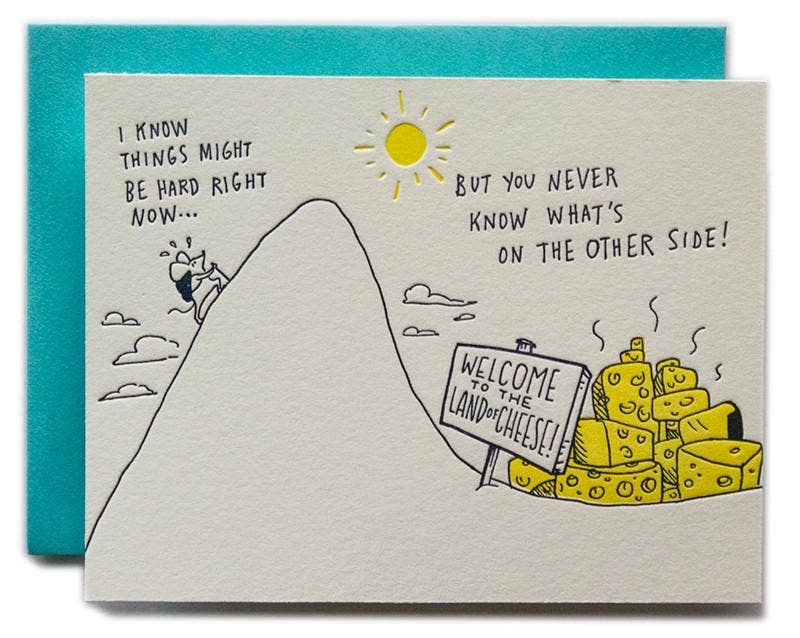 Land Of Cheese Encouragement Card - Image 1
