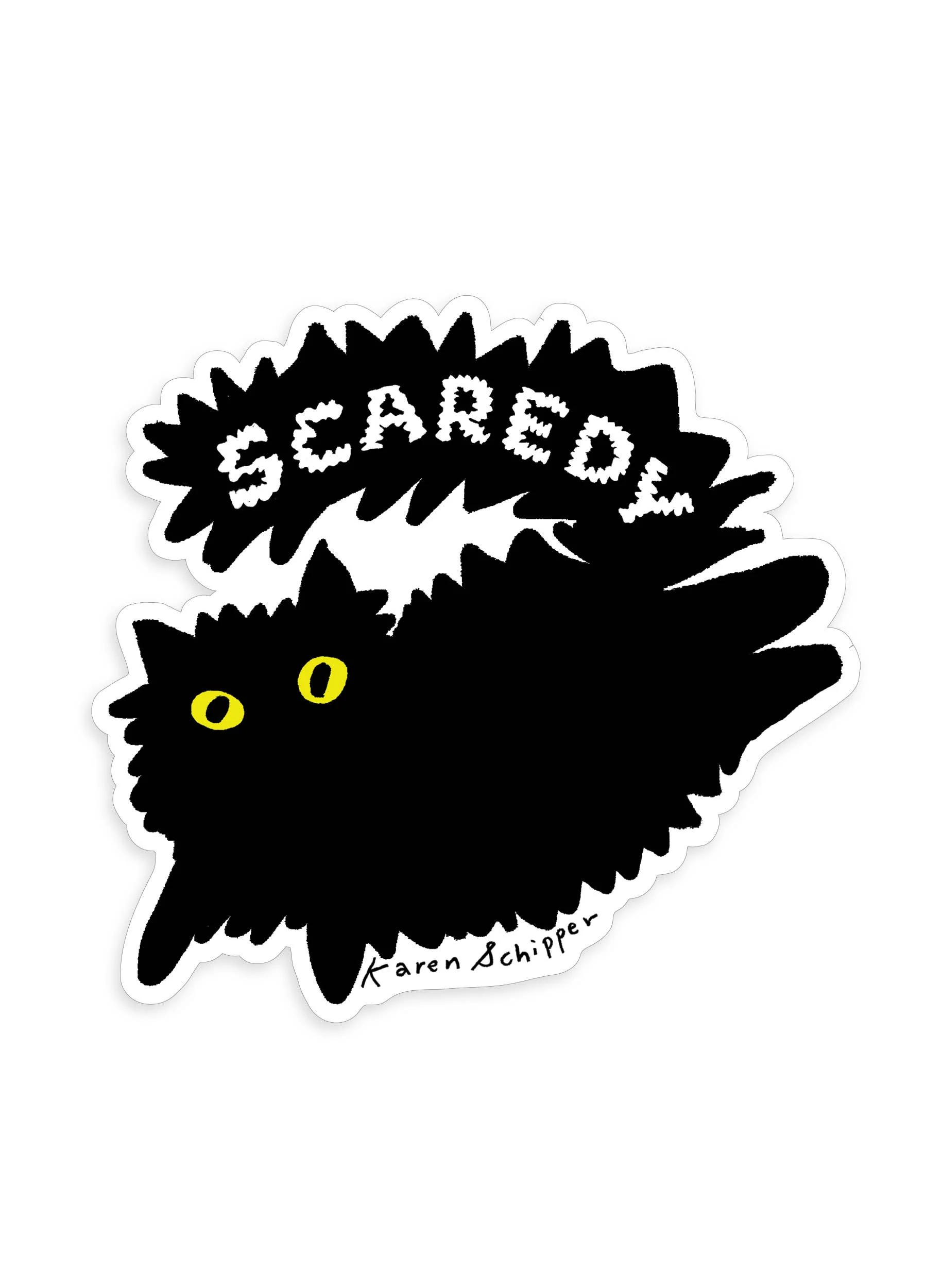 Scaredy Cat Sticker - Image 1